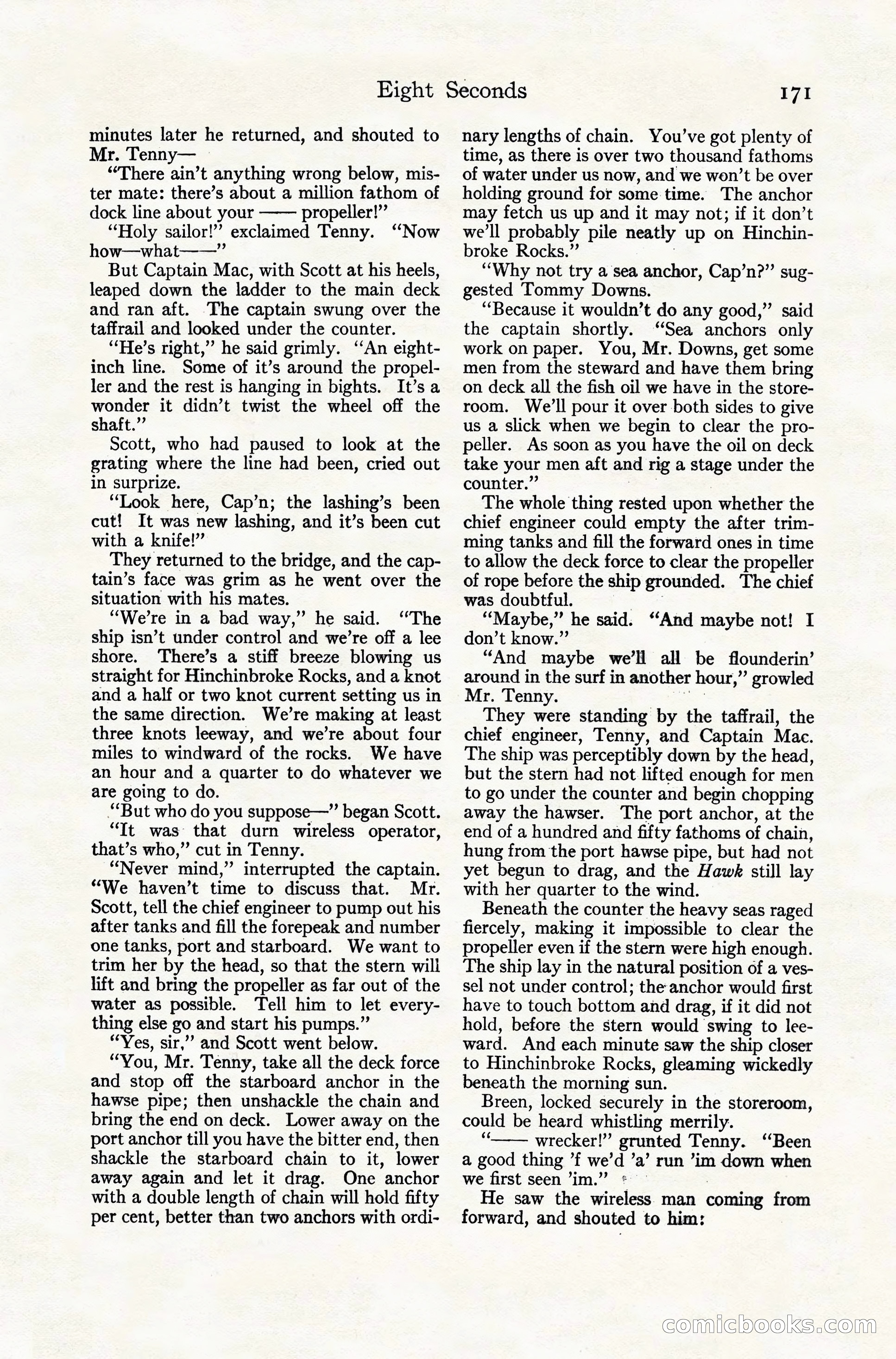Adventure Magazine Cover, November 10, 1924 — page 173 of 194