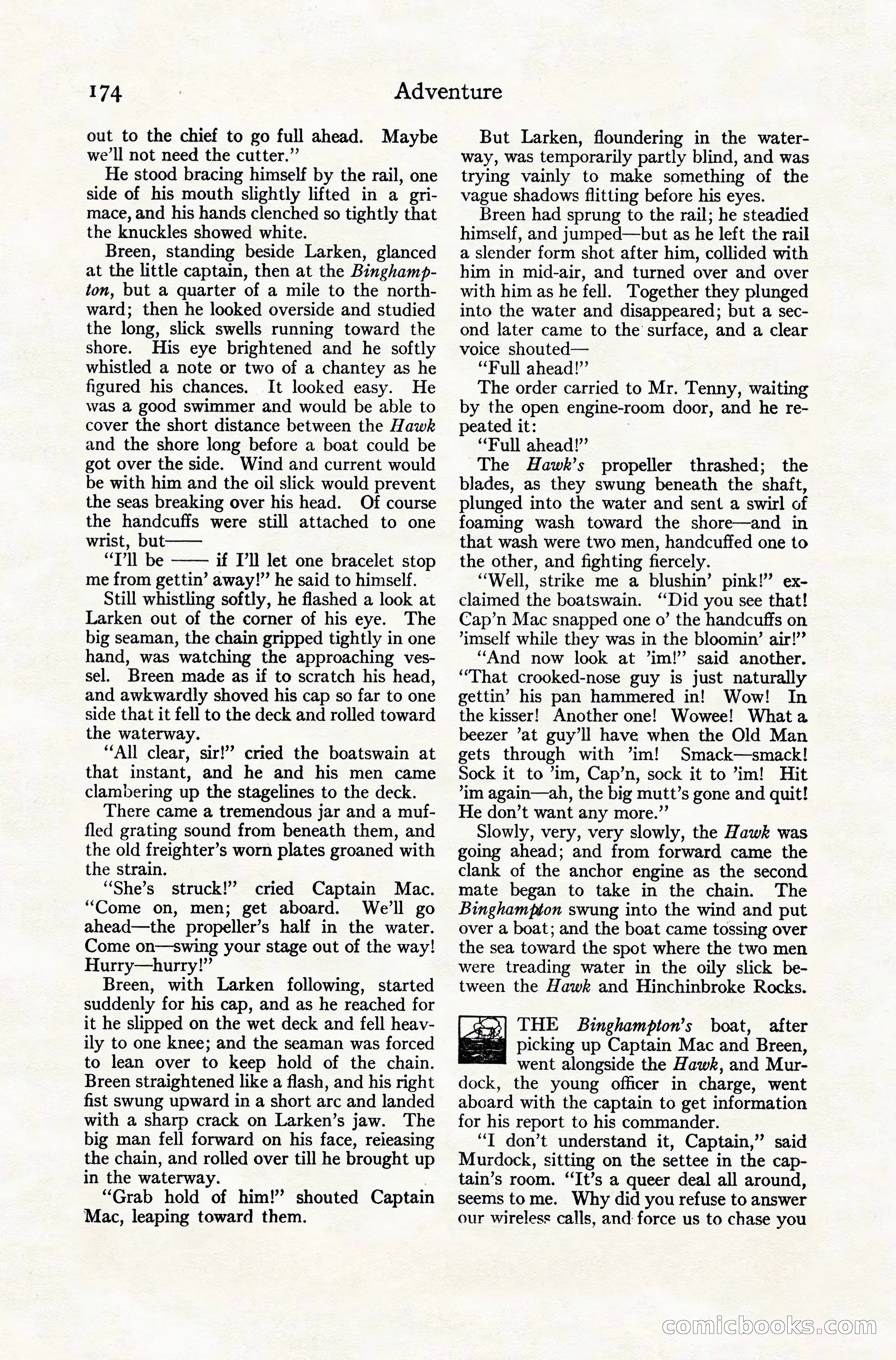Adventure Magazine Cover, November 10, 1924 — page 176 of 194