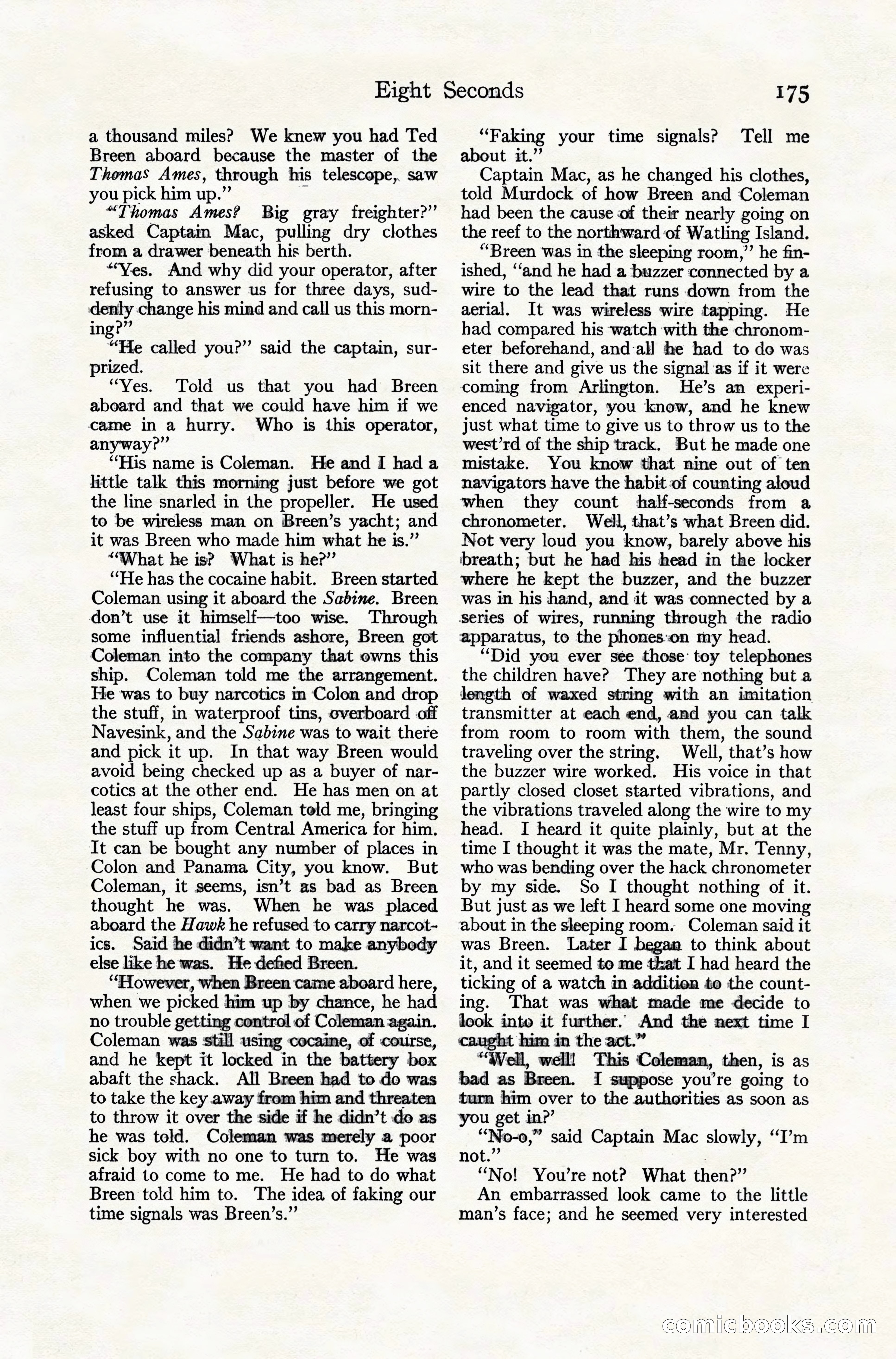 Adventure Magazine Cover, November 10, 1924 — page 177 of 194