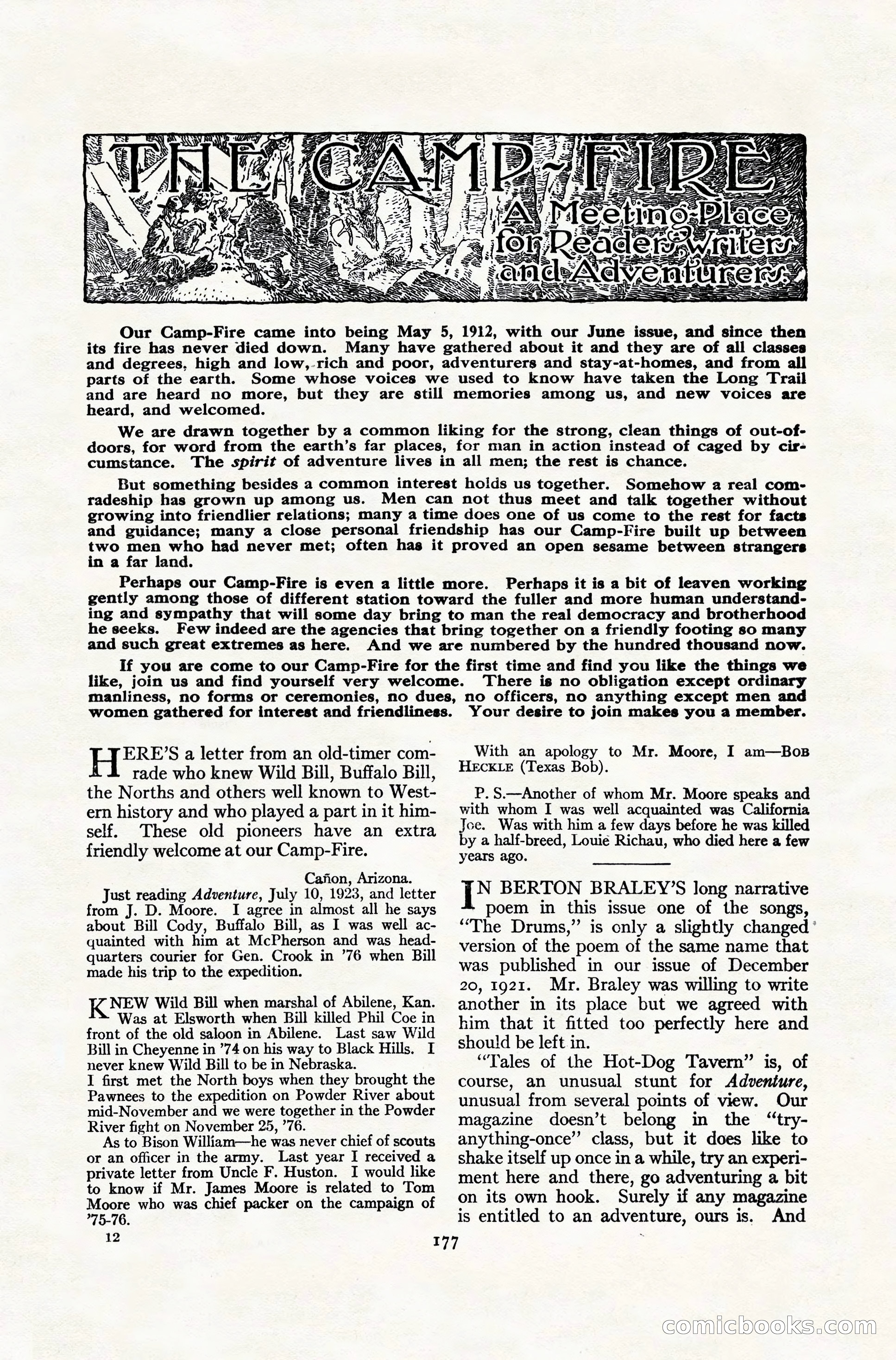 Adventure Magazine Cover, November 10, 1924 — page 179 of 194