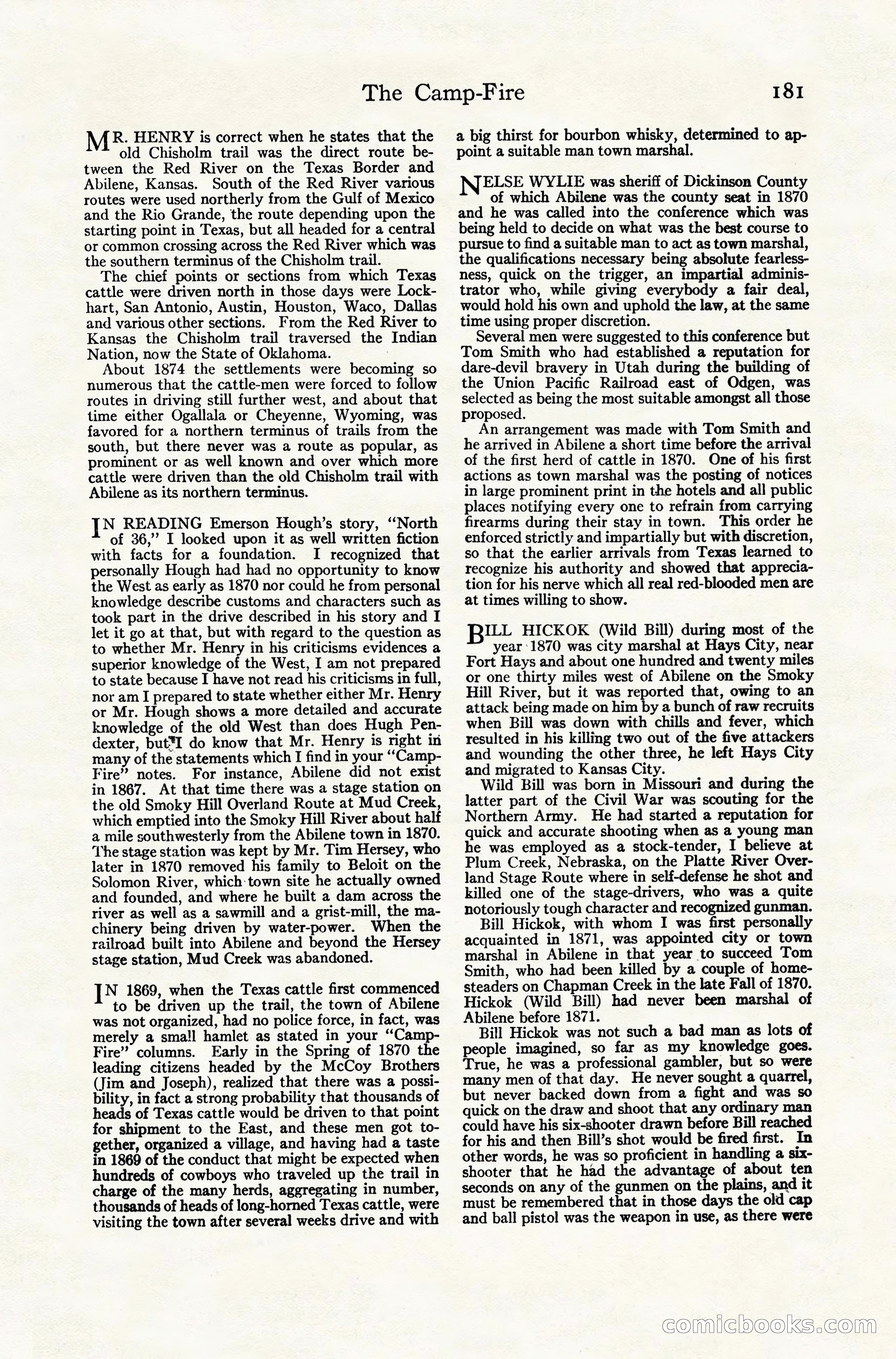 Adventure Magazine Cover, November 10, 1924 — page 183 of 194