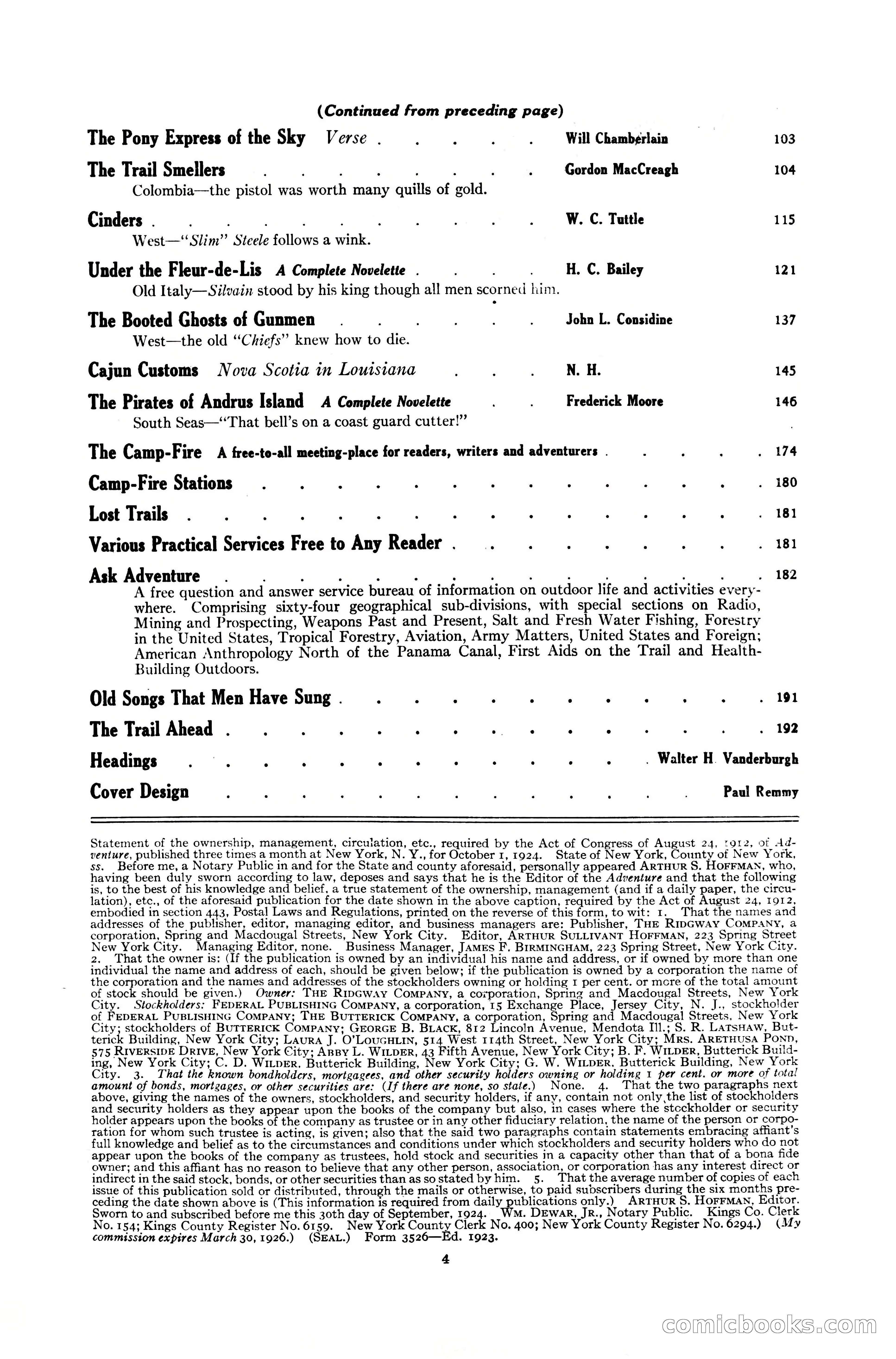 Adventure Magazine, December 10, 1924 — page 6 of 216
