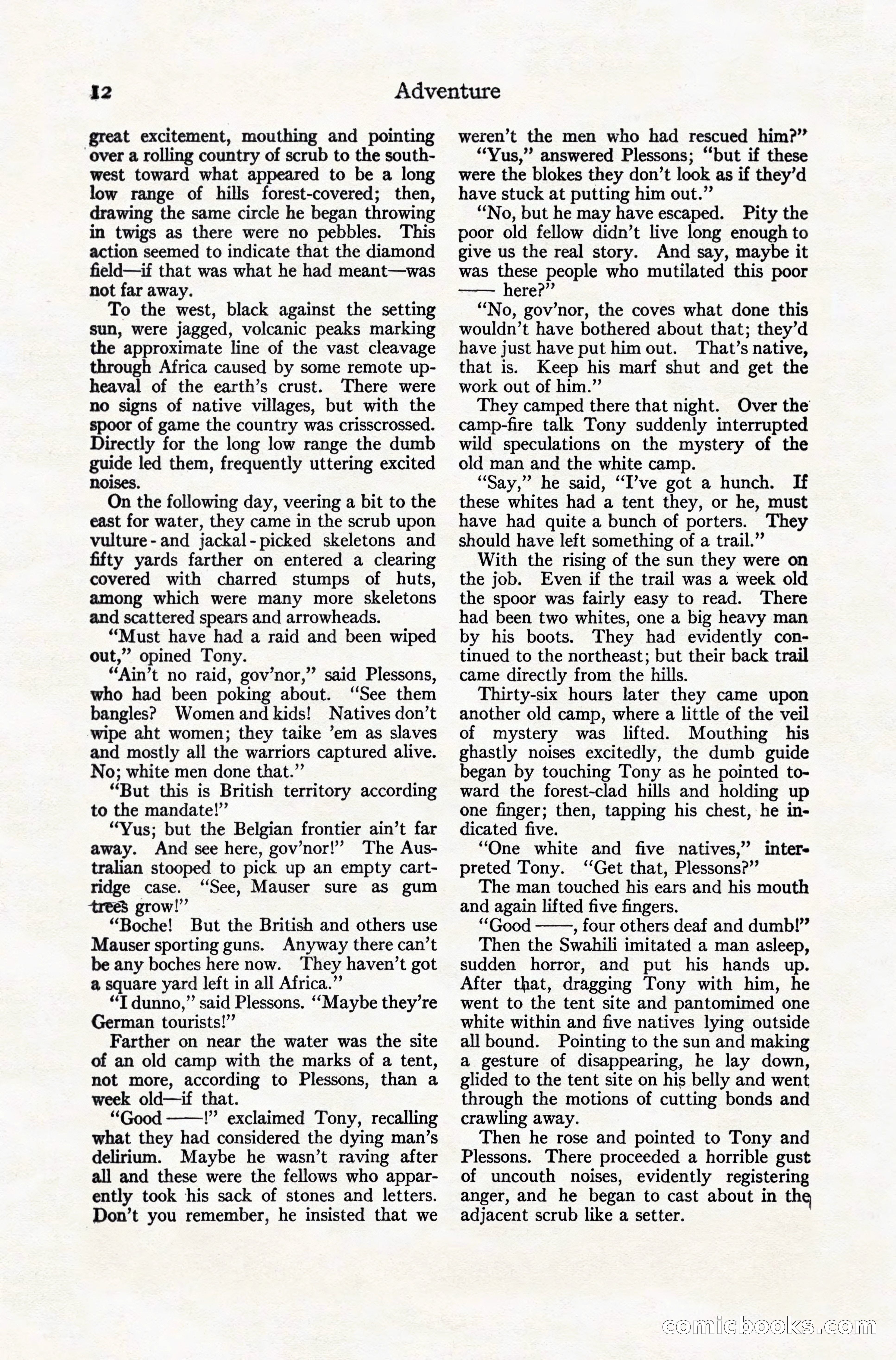 Adventure Magazine, December 10, 1924 — page 34 of 216