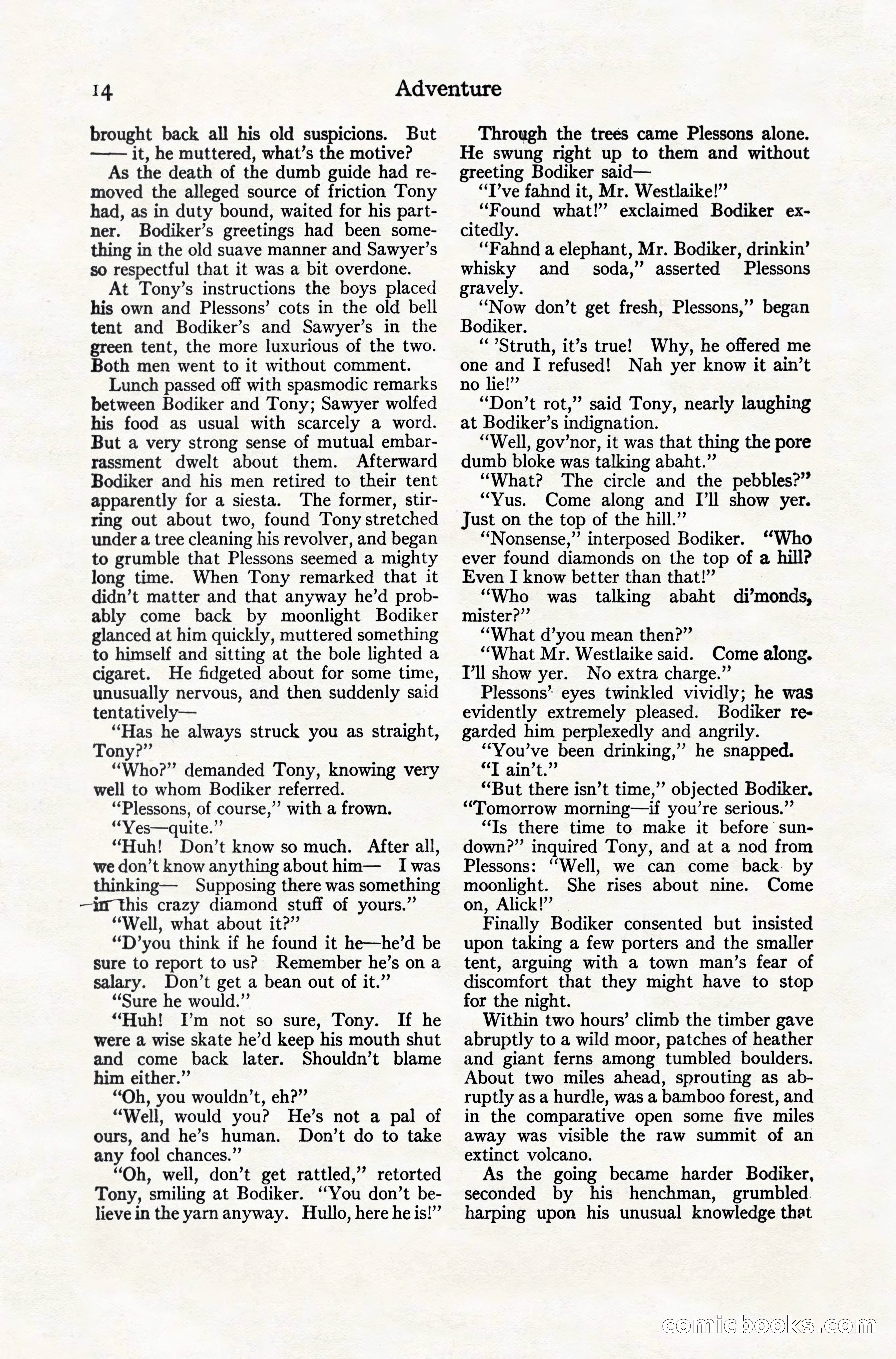 Adventure Magazine, December 10, 1924 — page 36 of 216
