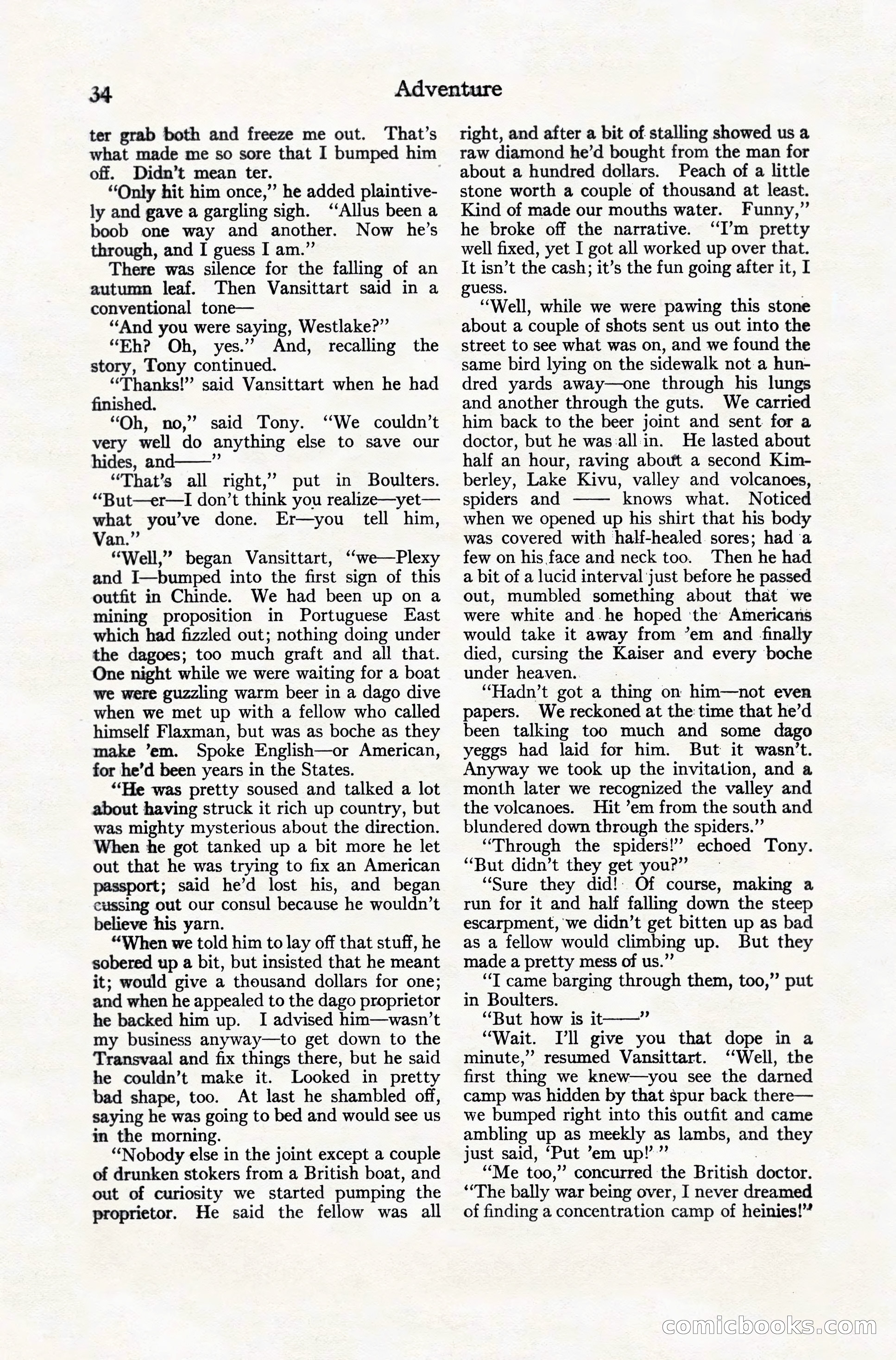Adventure Magazine, December 10, 1924 — page 56 of 216