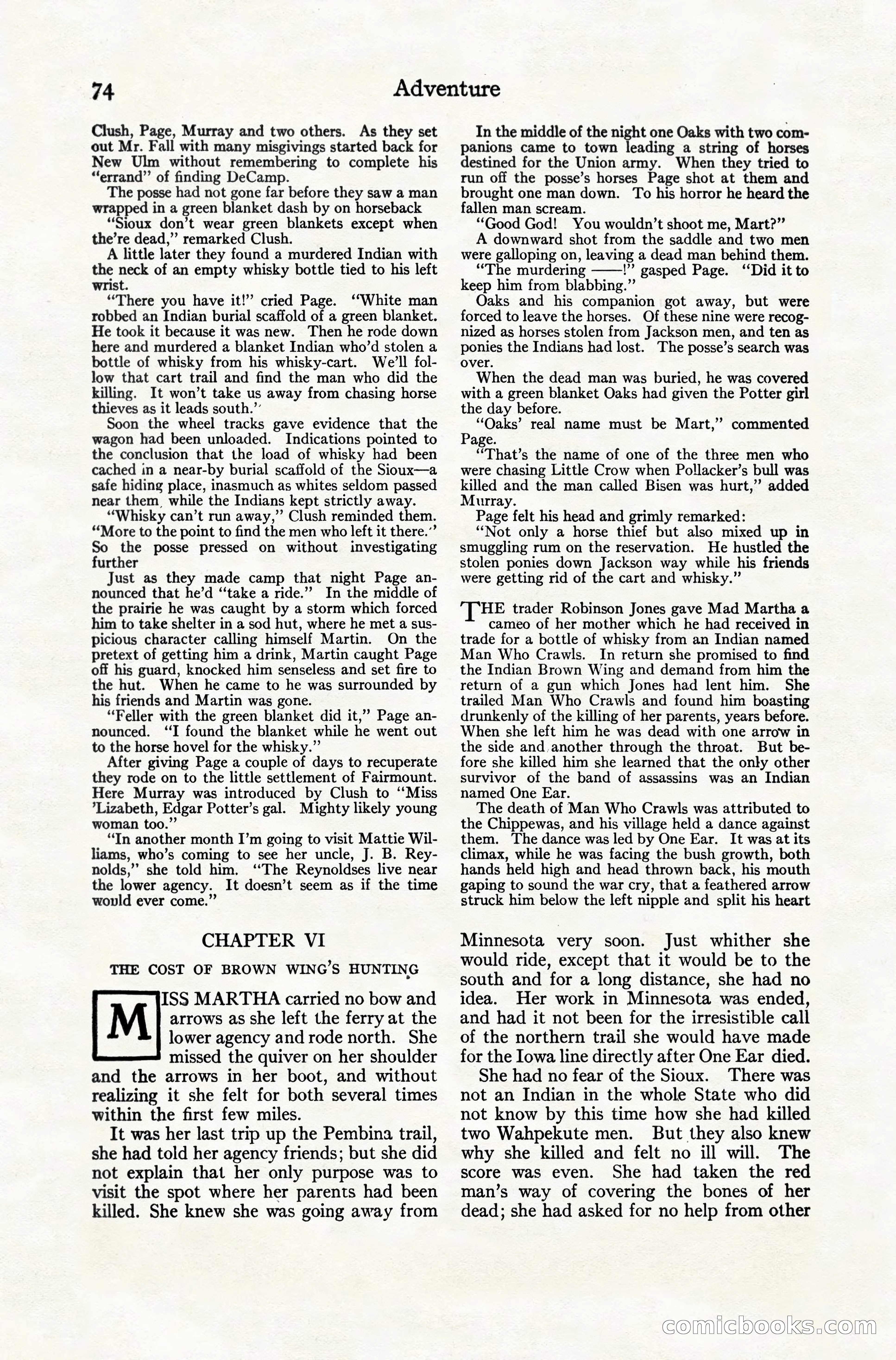 Adventure Magazine, December 10, 1924 — page 96 of 216