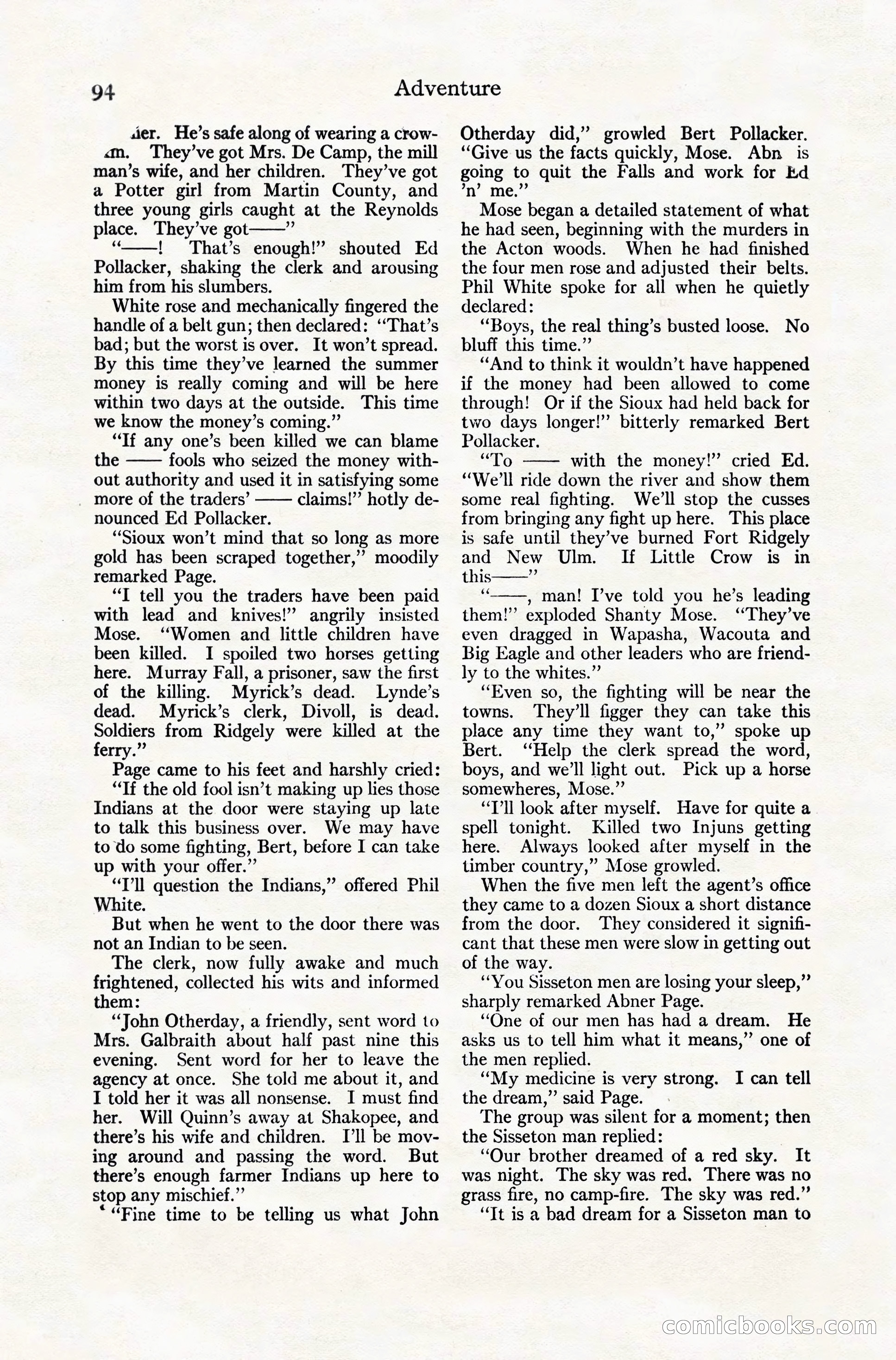 Adventure Magazine, December 10, 1924 — page 116 of 216