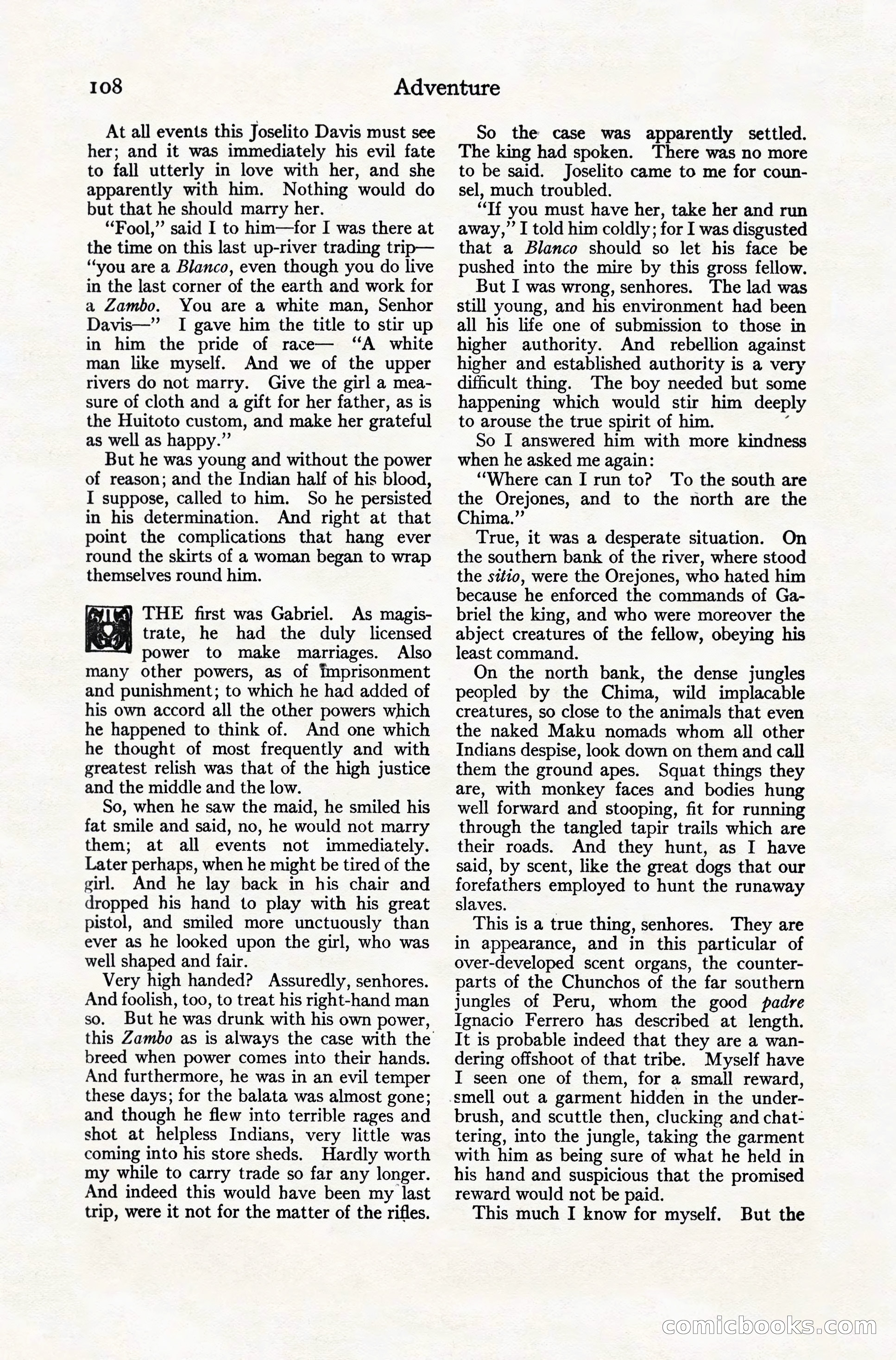 Adventure Magazine, December 10, 1924 — page 130 of 216