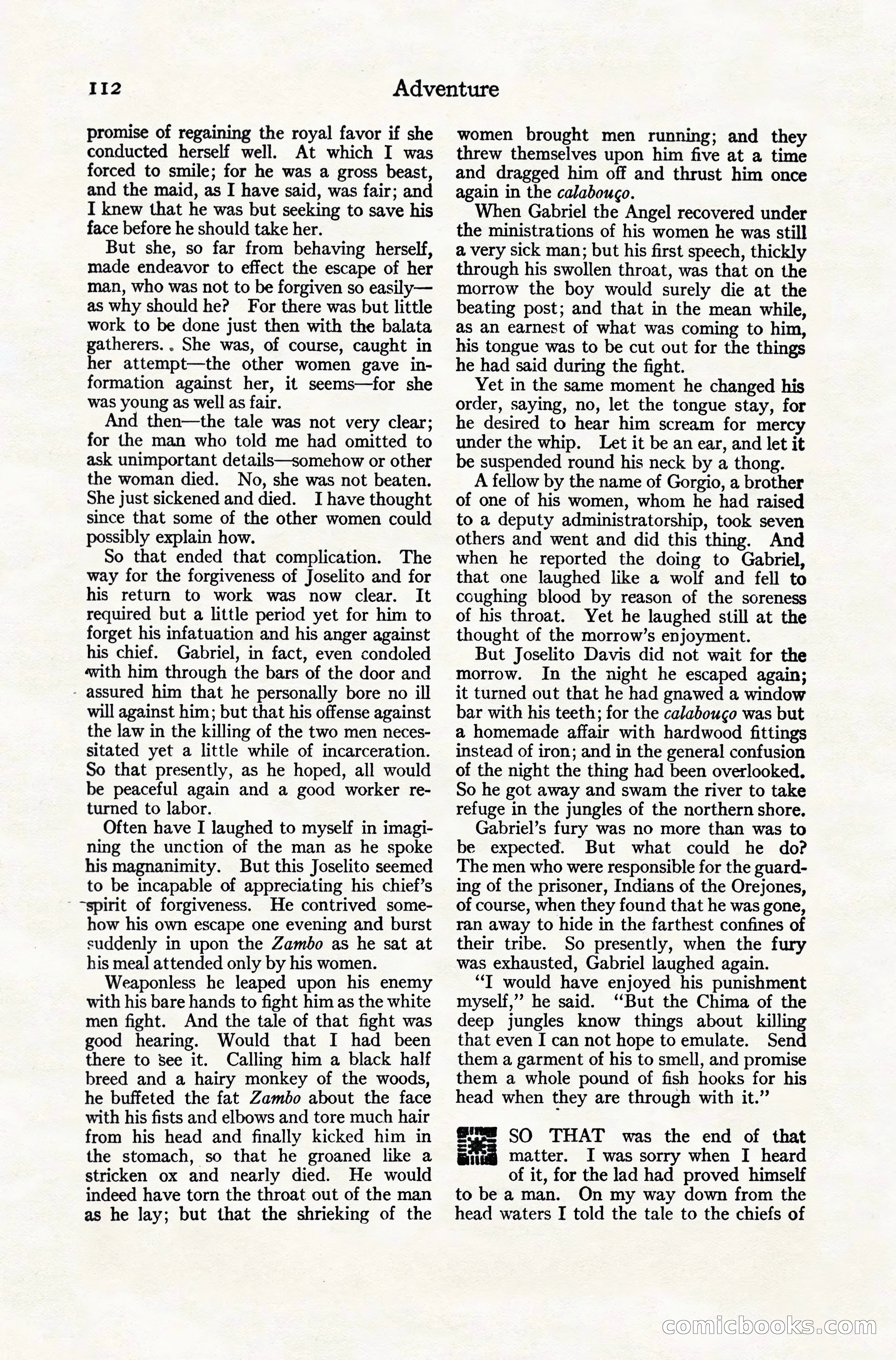 Adventure Magazine, December 10, 1924 — page 134 of 216
