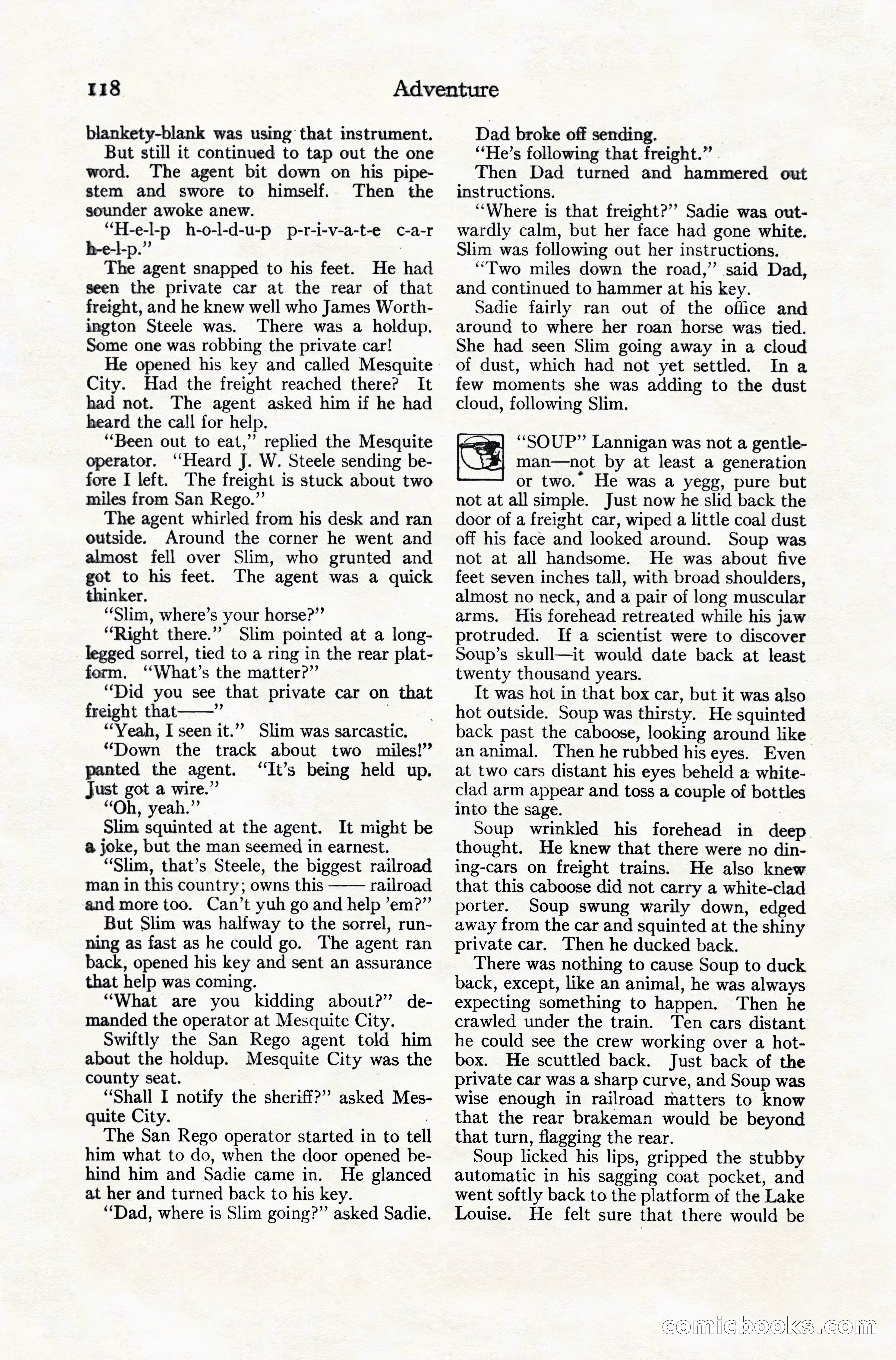 Adventure Magazine, December 10, 1924 — page 140 of 216