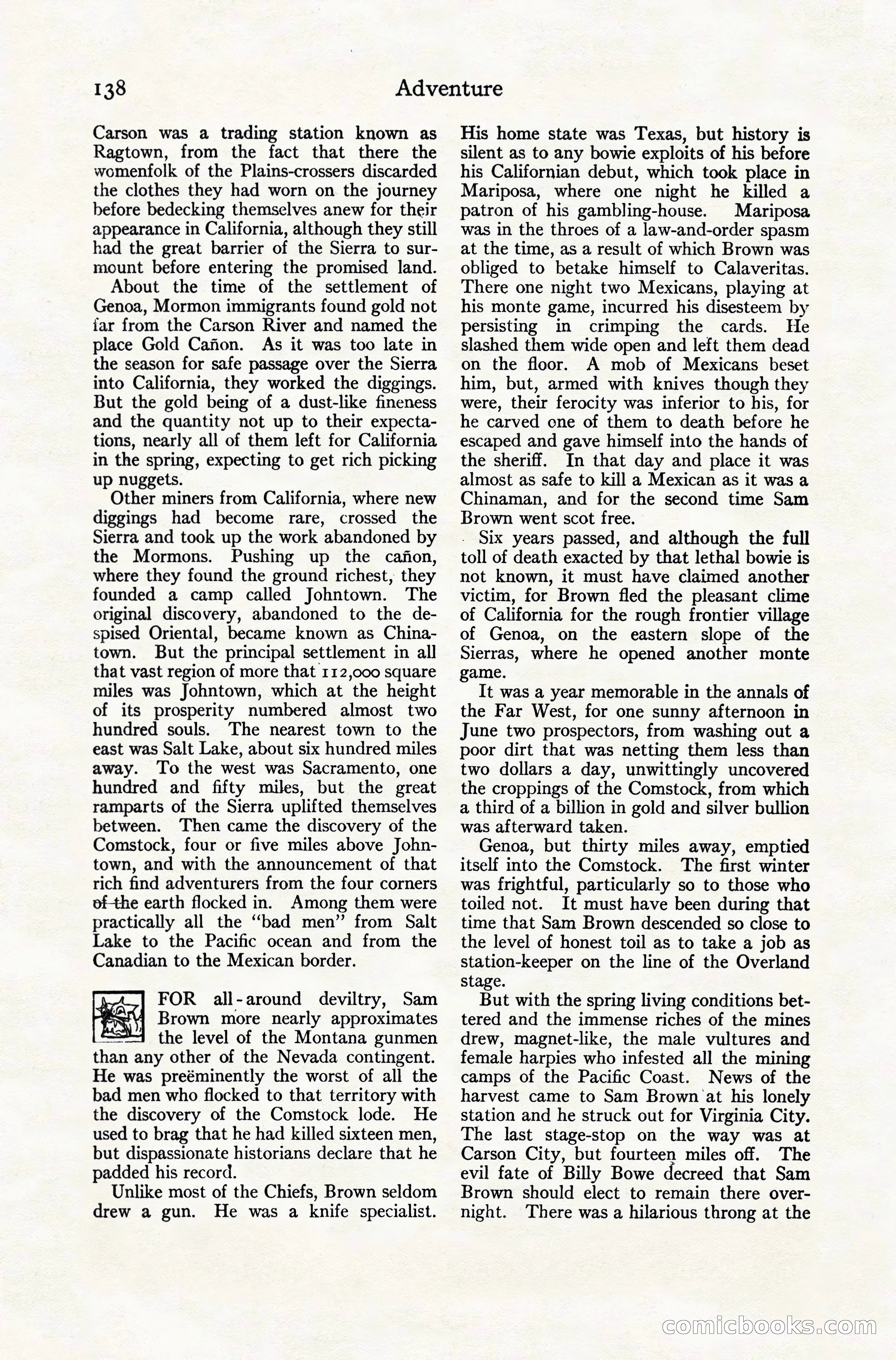 Adventure Magazine, December 10, 1924 — page 160 of 216