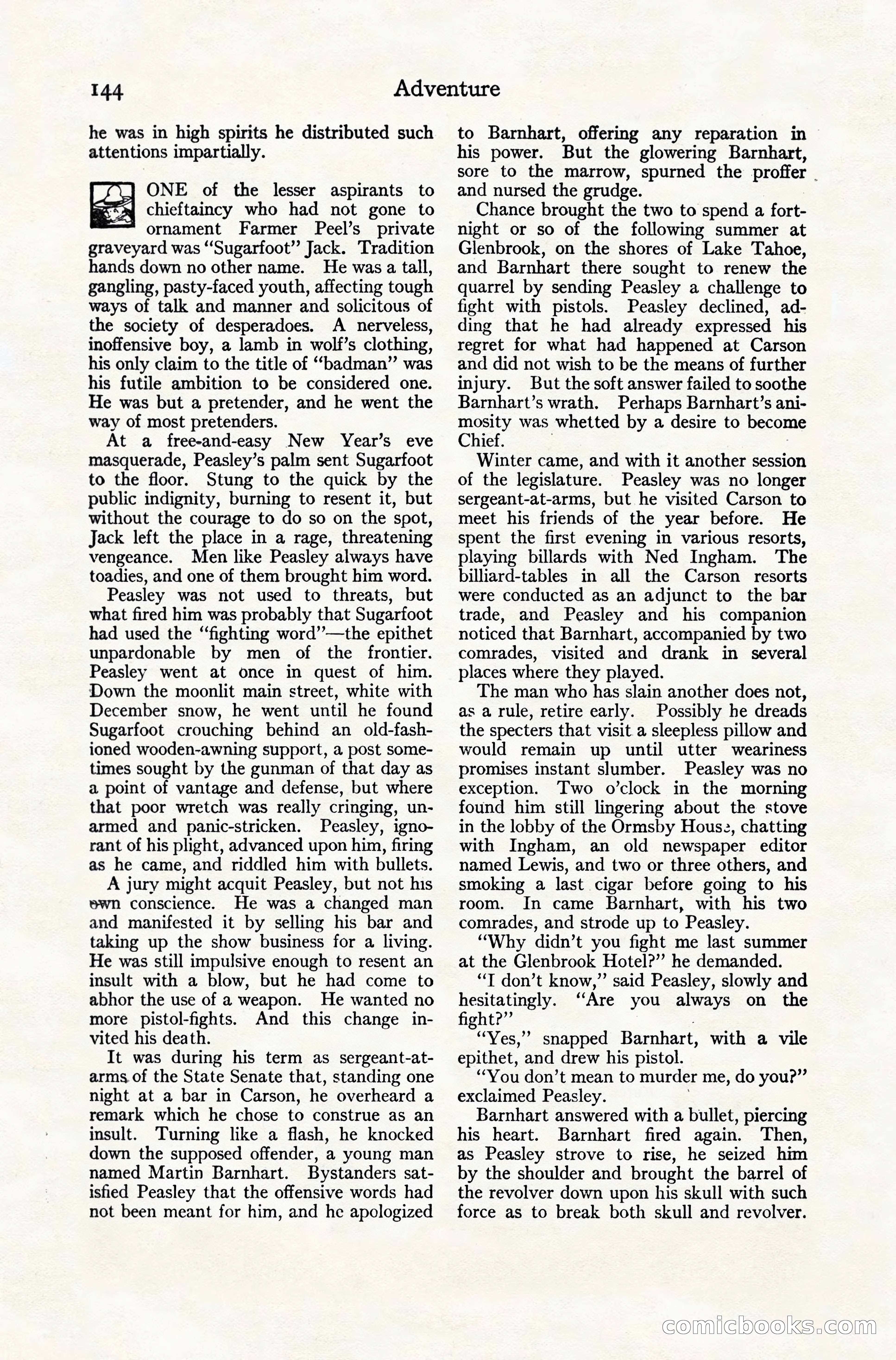 Adventure Magazine, December 10, 1924 — page 166 of 216