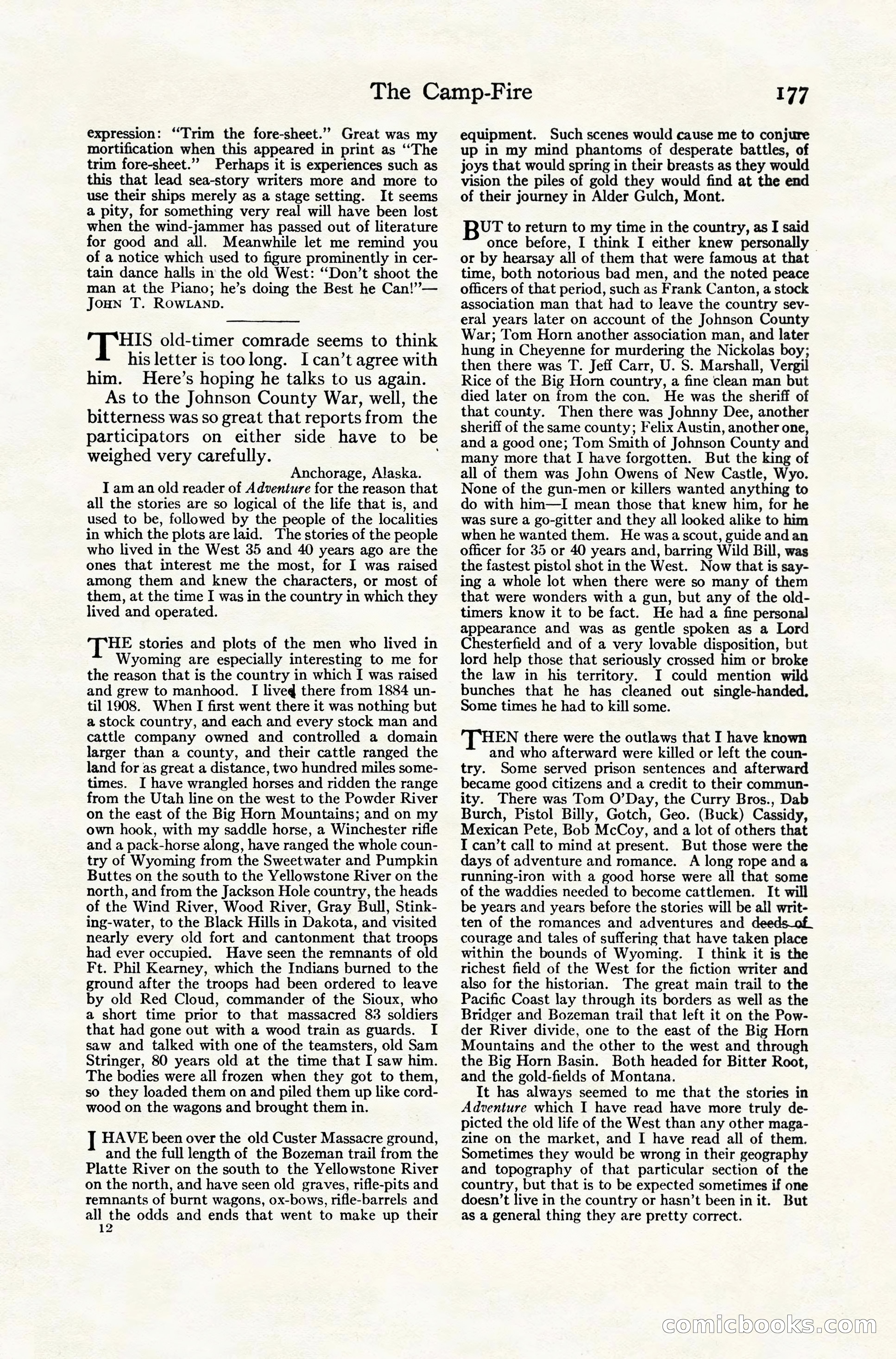 Adventure Magazine, December 10, 1924 — page 199 of 216