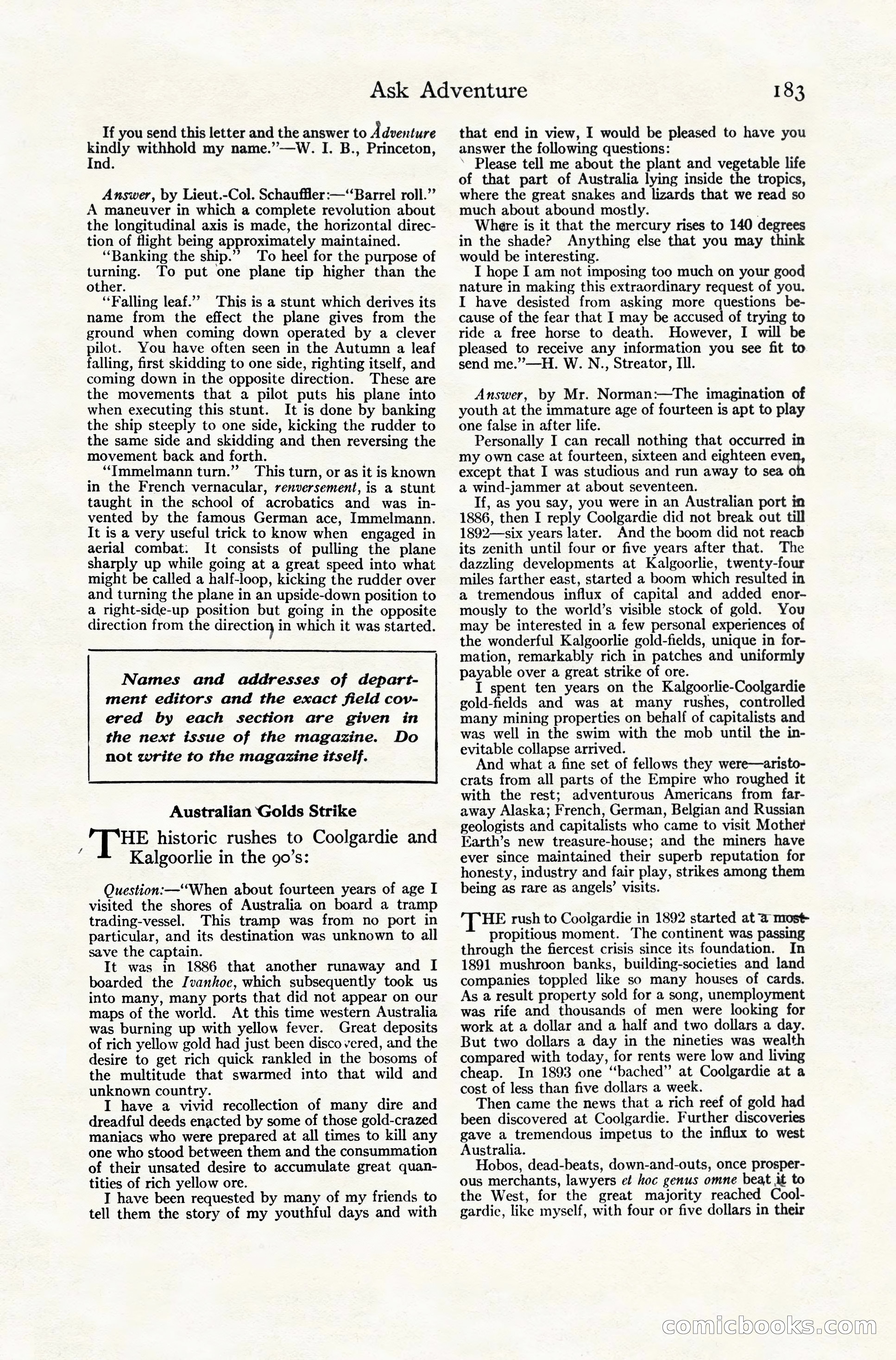 Adventure Magazine, December 10, 1924 — page 205 of 216