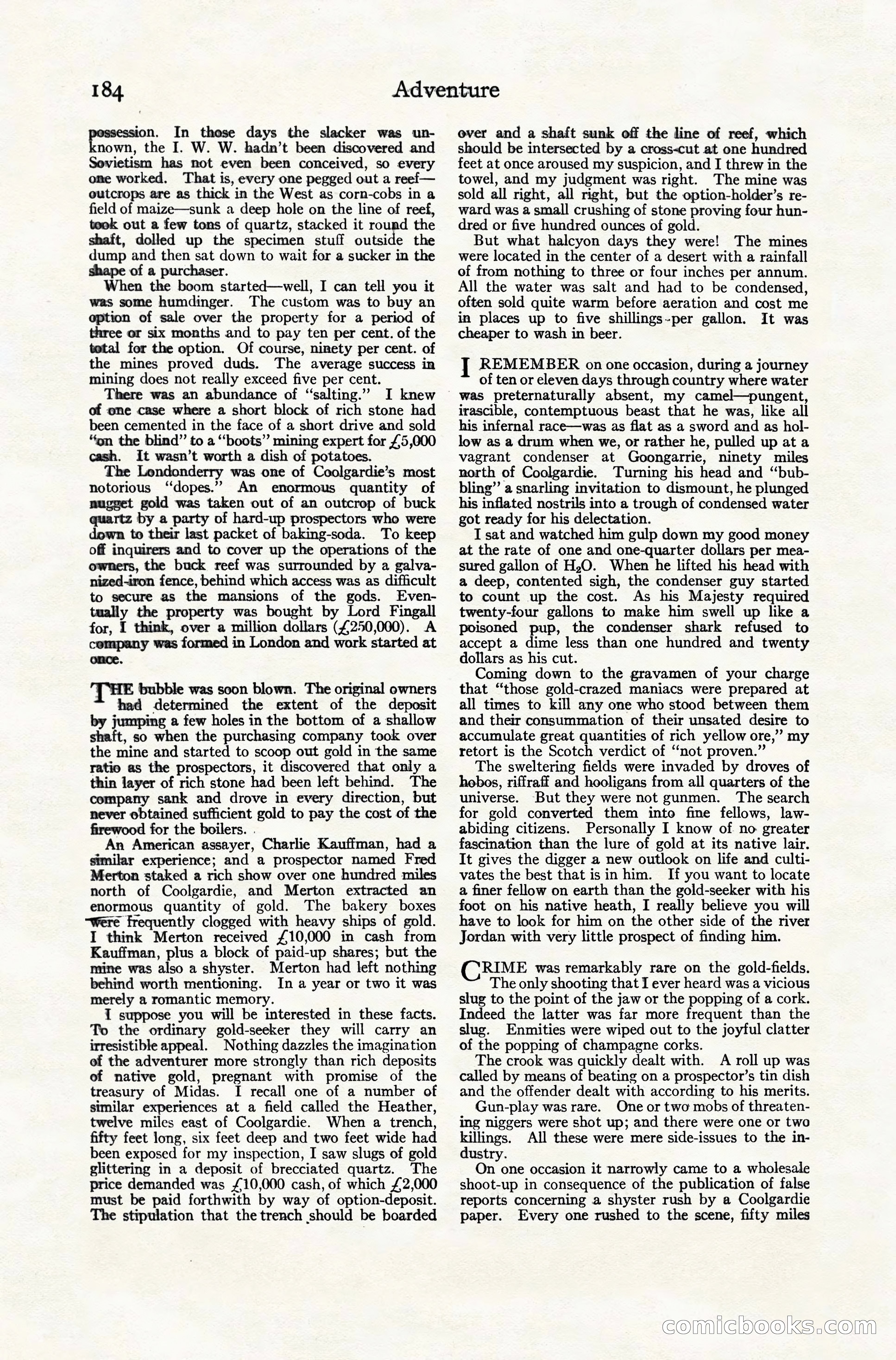 Adventure Magazine, December 10, 1924 — page 206 of 216