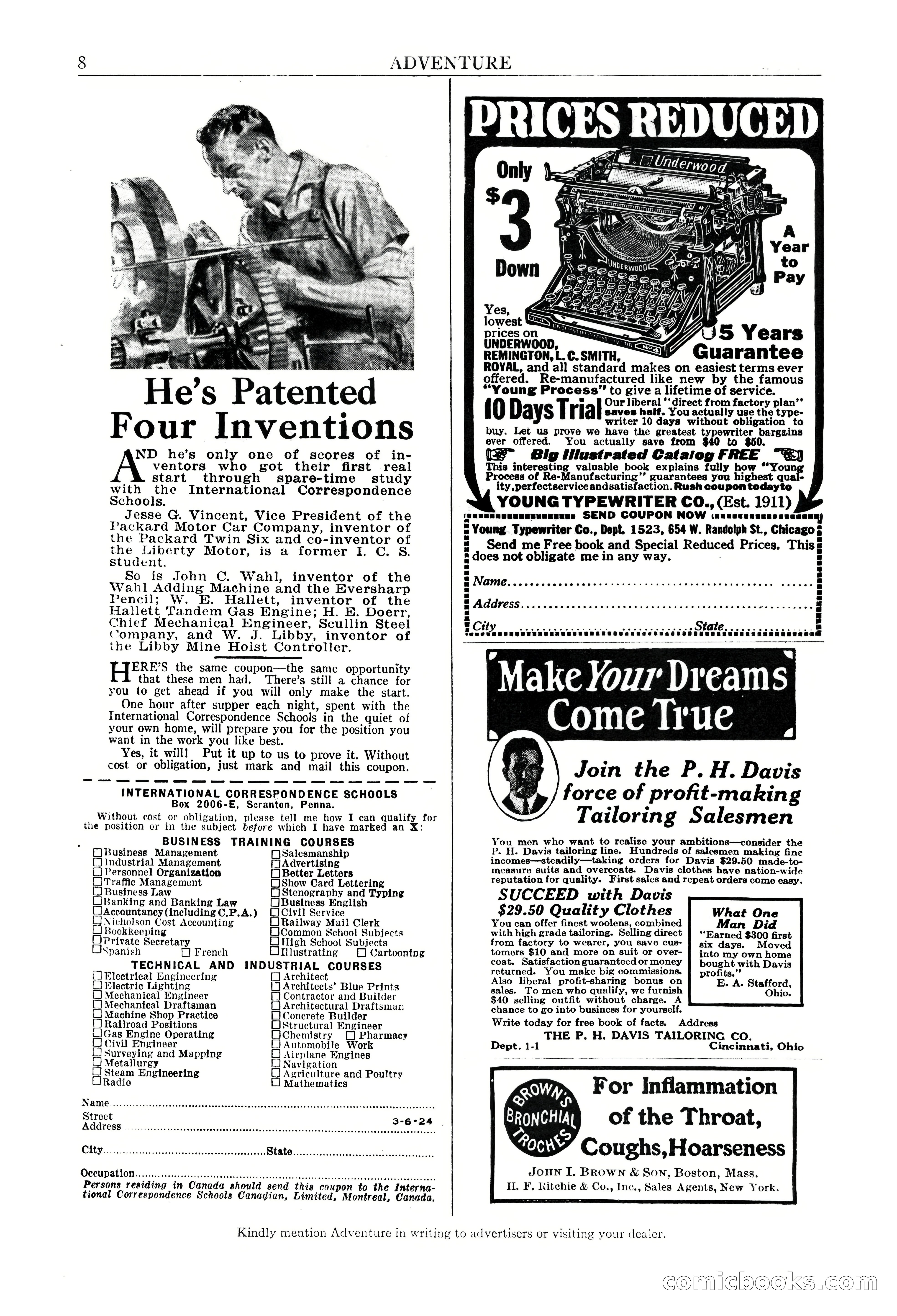 Adventure Magazine Cover, March 20, 1925 — page 10 of 212