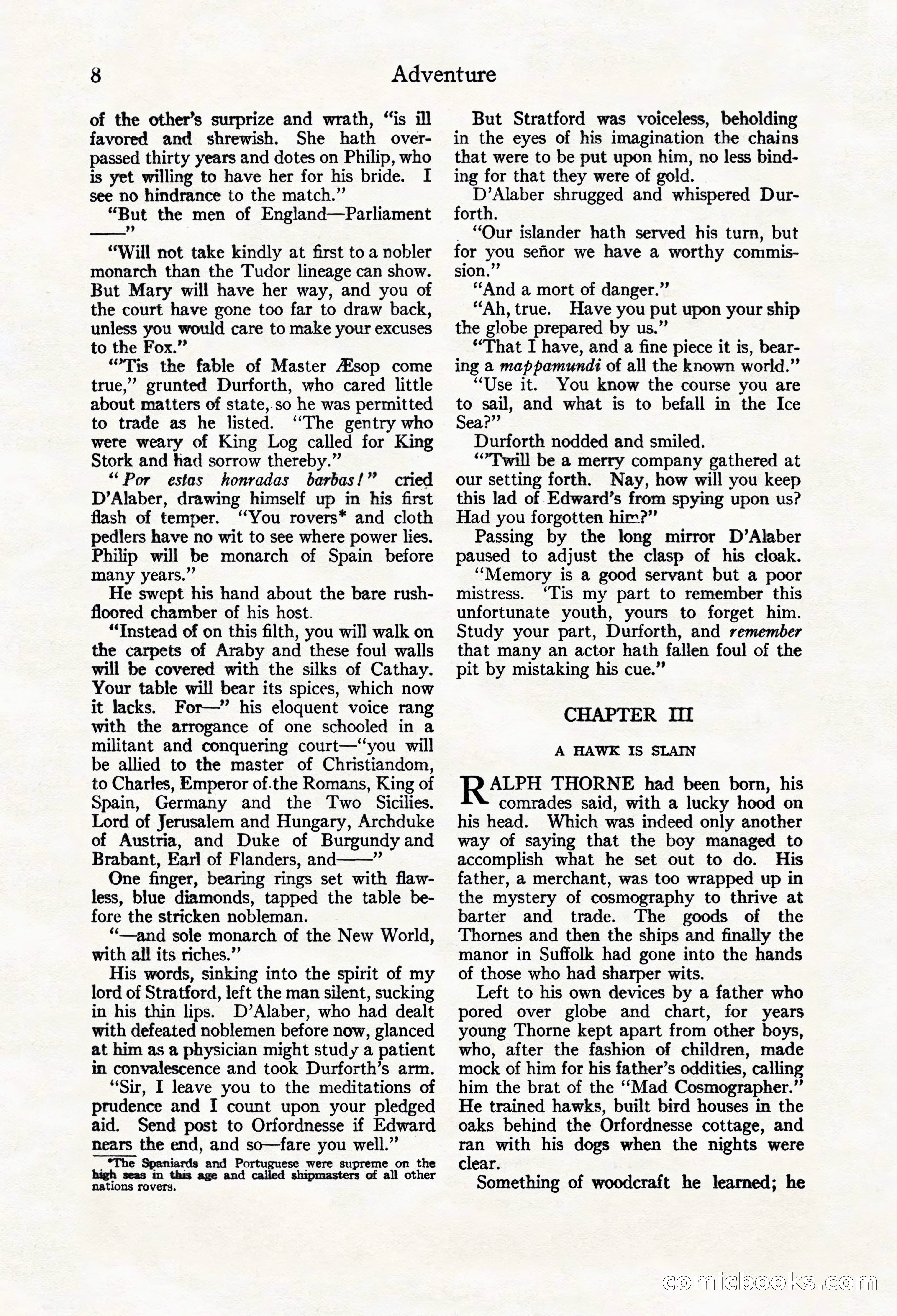 Adventure Magazine Cover, March 20, 1925 — page 26 of 212