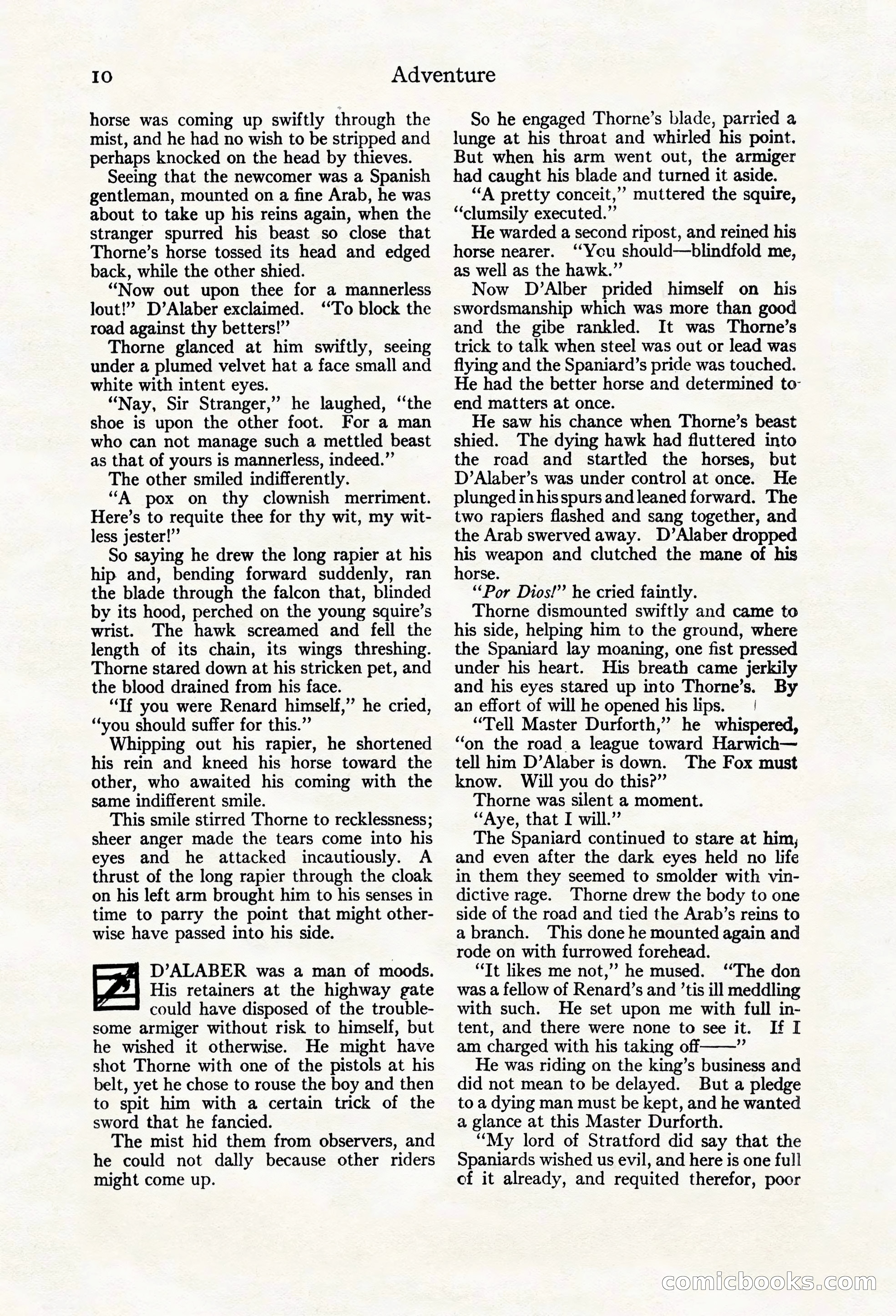 Adventure Magazine Cover, March 20, 1925 — page 28 of 212