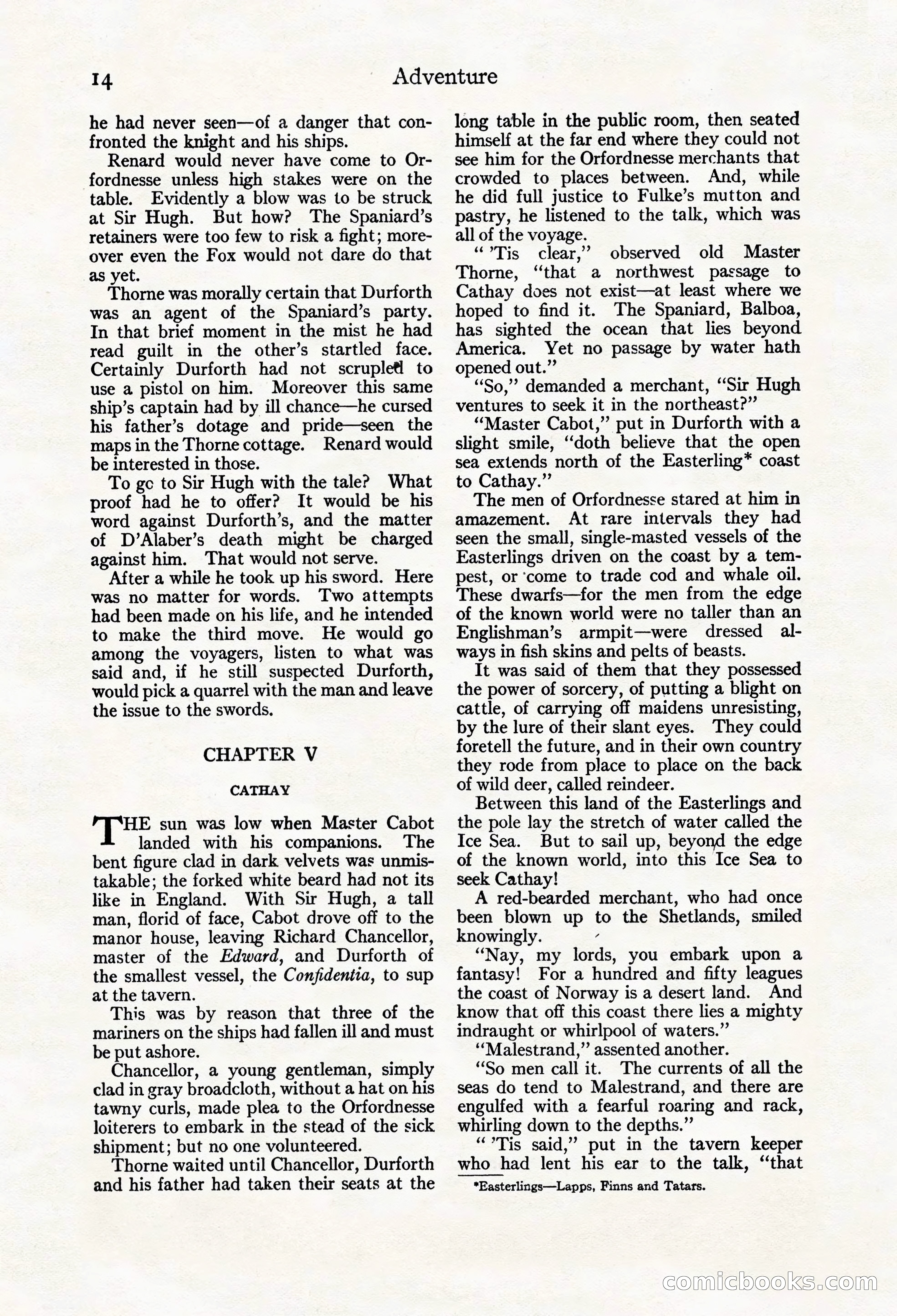 Adventure Magazine Cover, March 20, 1925 — page 32 of 212