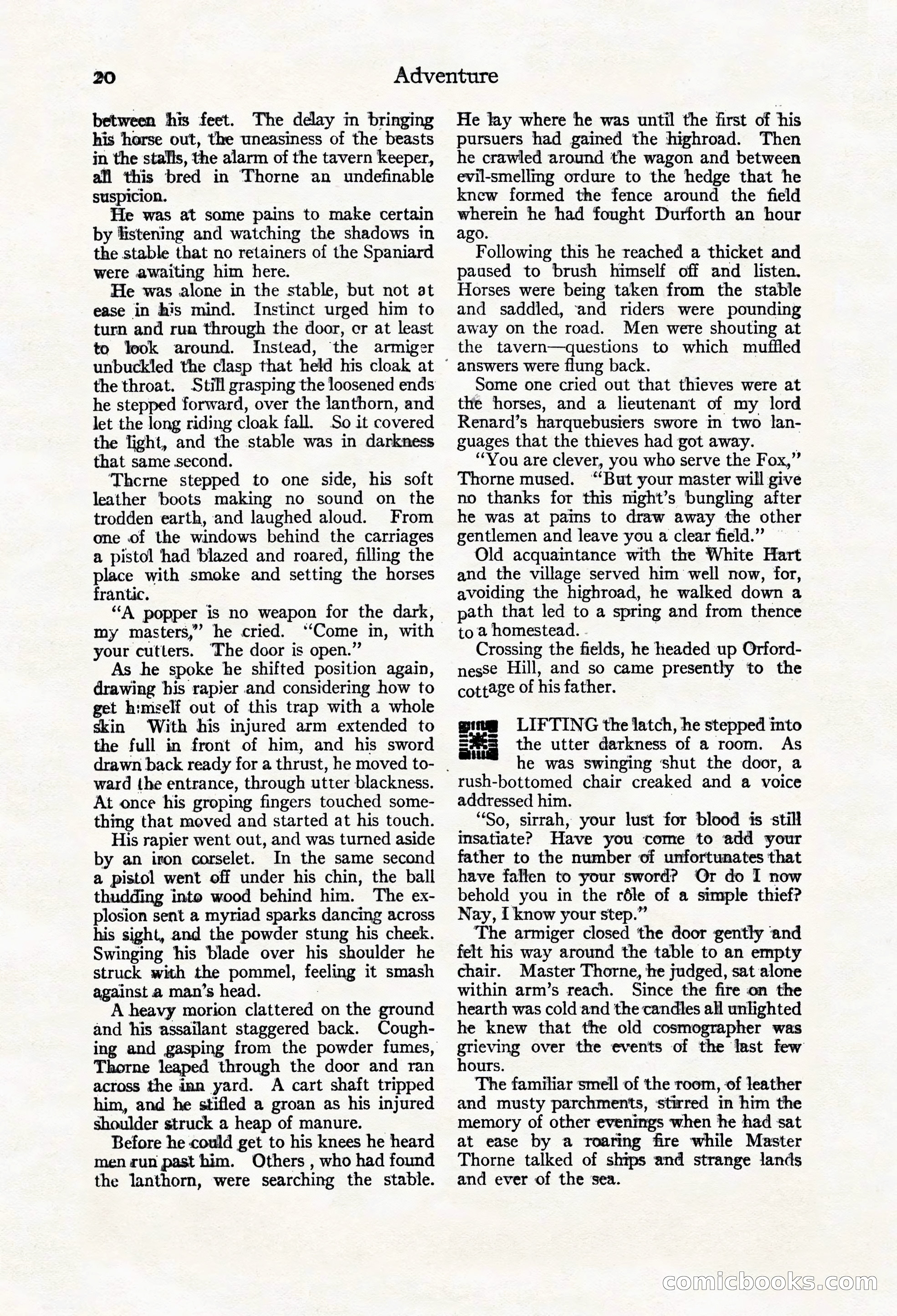 Adventure Magazine Cover, March 20, 1925 — page 38 of 212