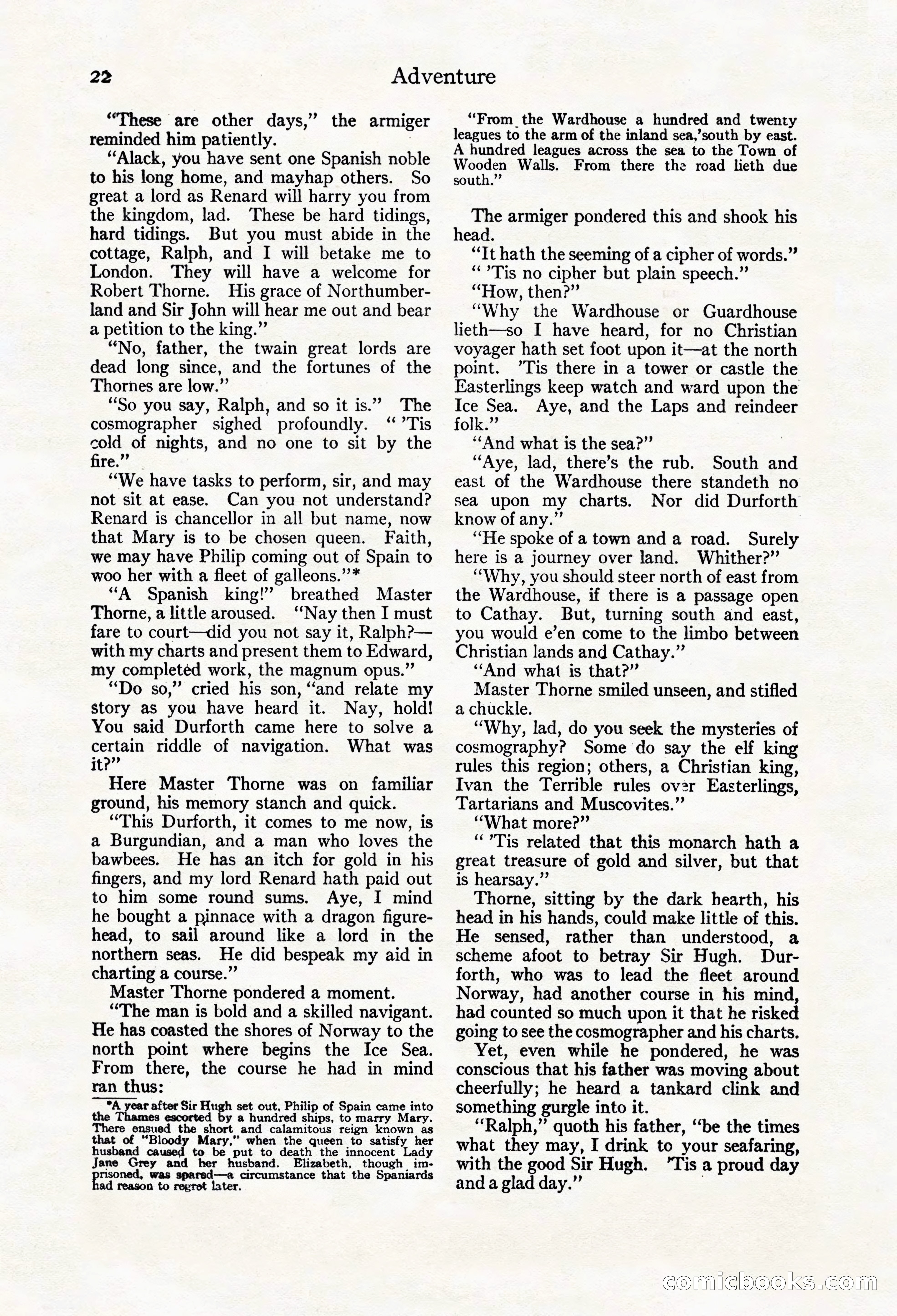 Adventure Magazine Cover, March 20, 1925 — page 40 of 212