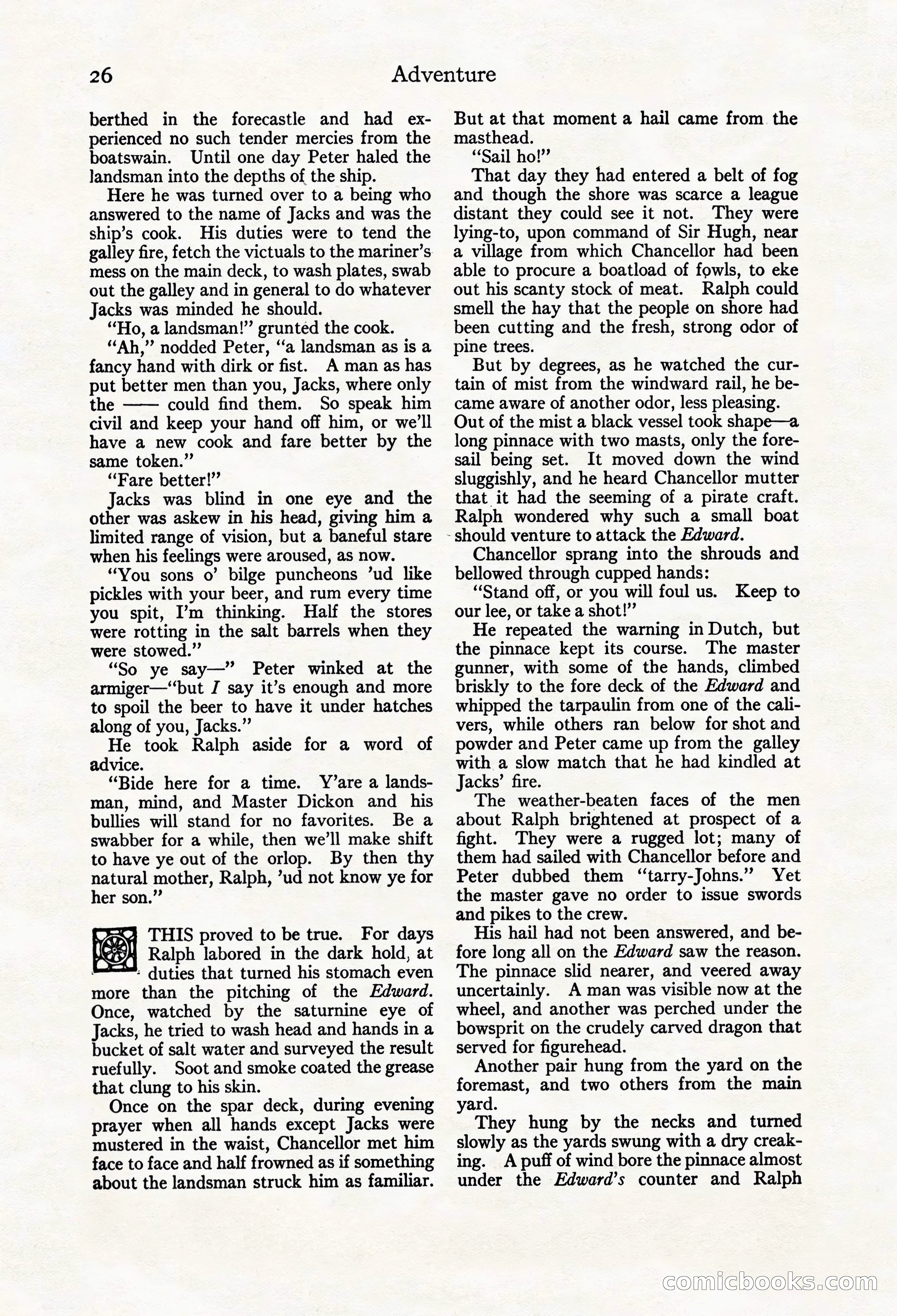 Adventure Magazine Cover, March 20, 1925 — page 44 of 212