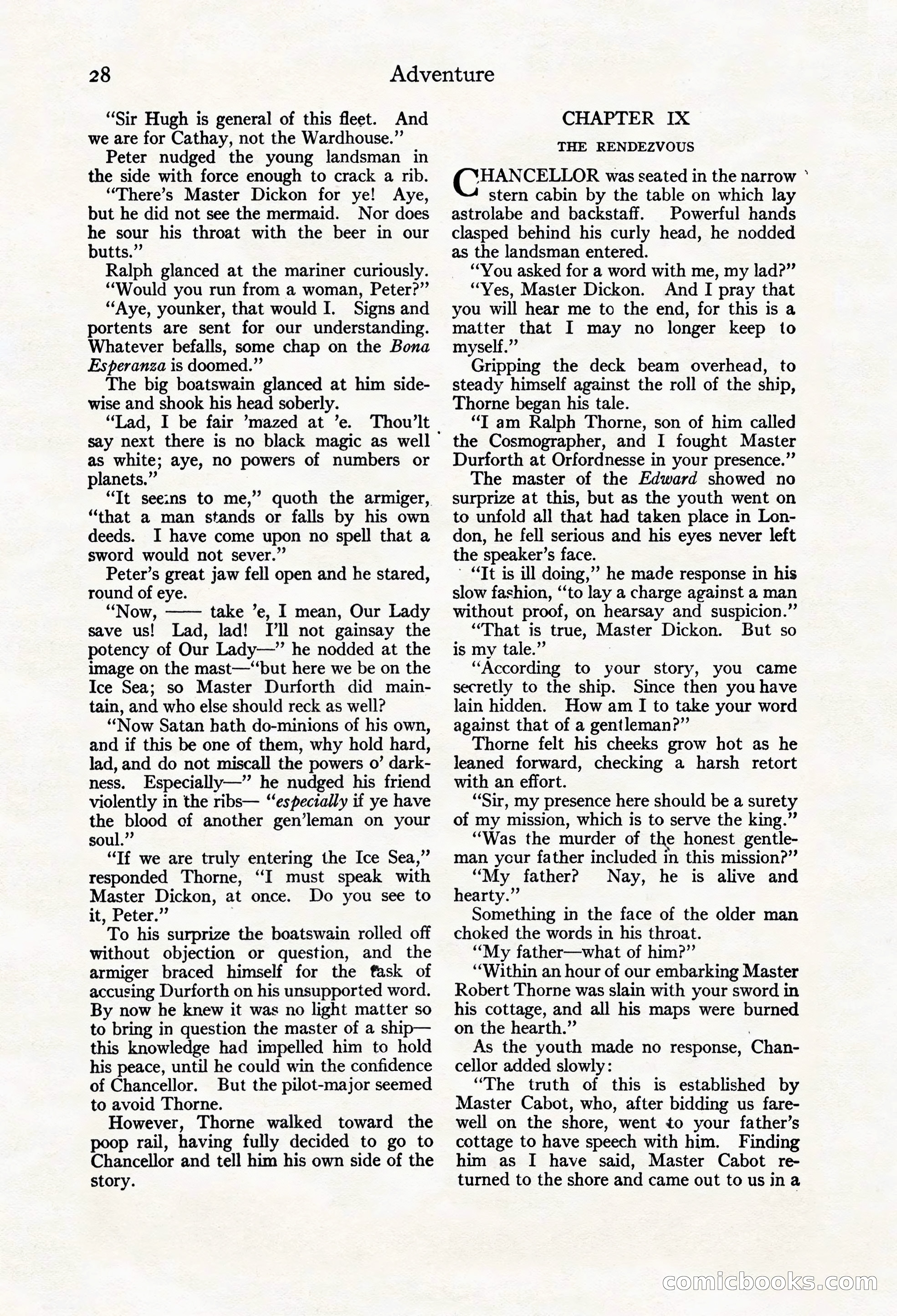 Adventure Magazine Cover, March 20, 1925 — page 46 of 212