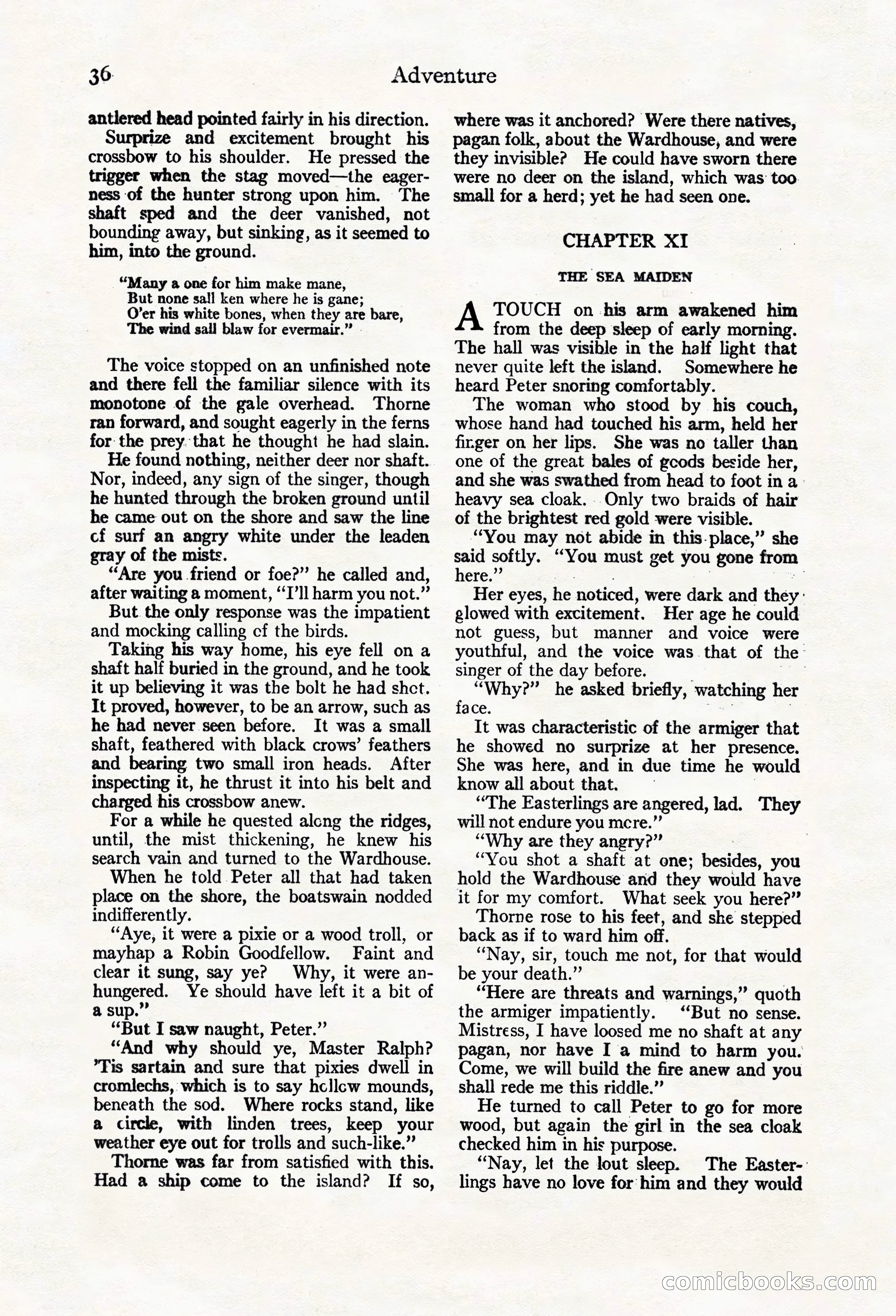 Adventure Magazine Cover, March 20, 1925 — page 54 of 212