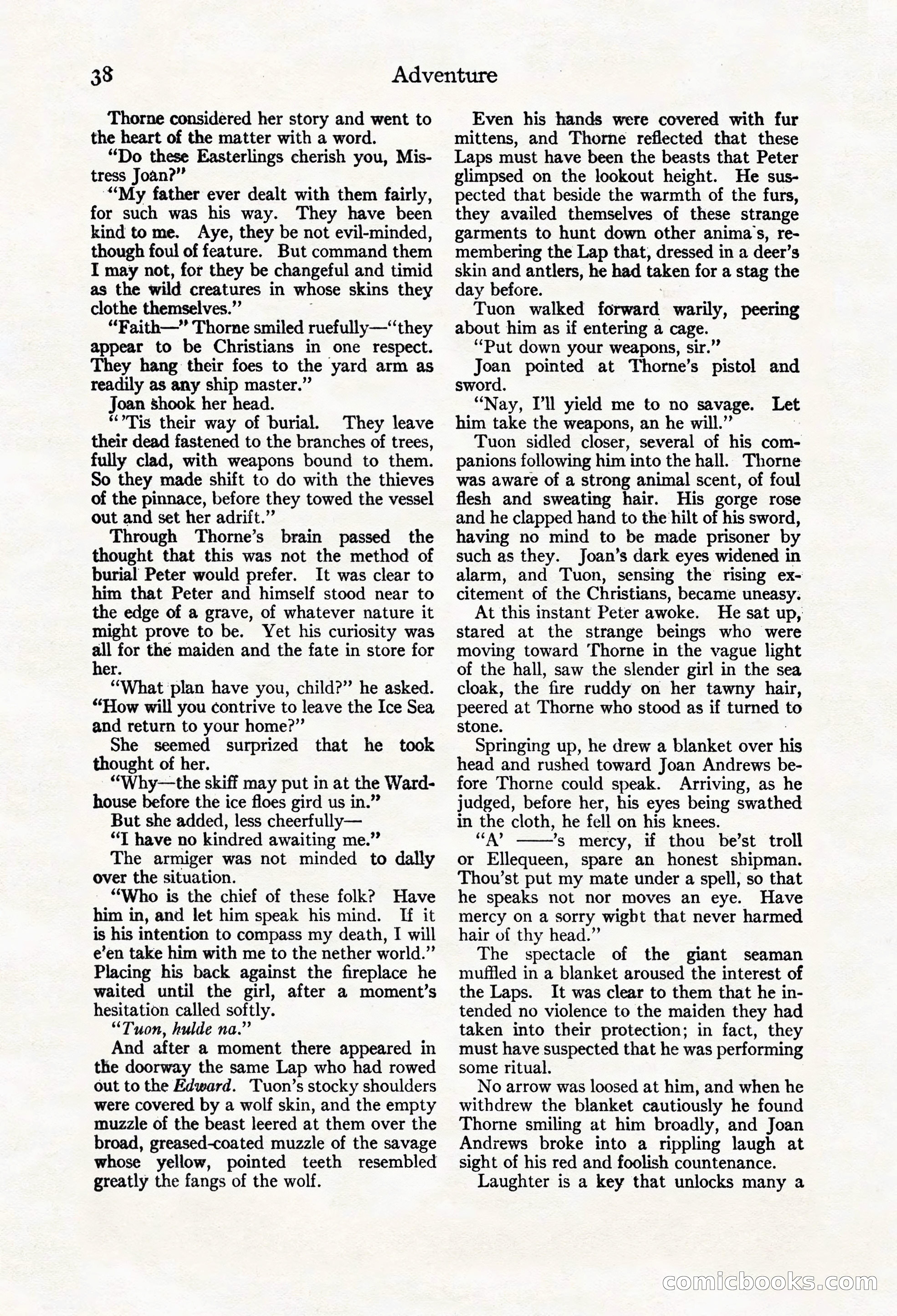Adventure Magazine Cover, March 20, 1925 — page 56 of 212