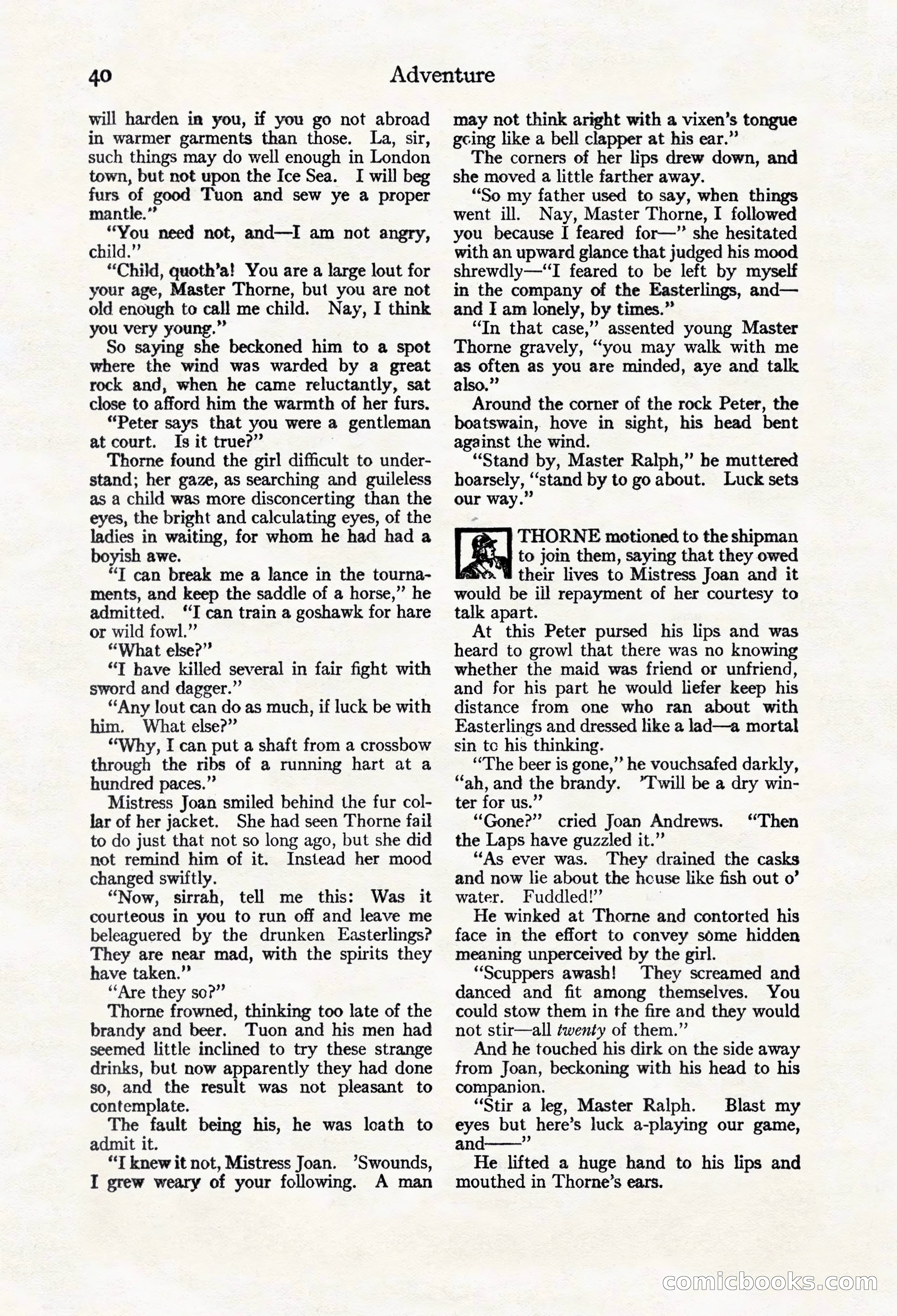 Adventure Magazine Cover, March 20, 1925 — page 58 of 212