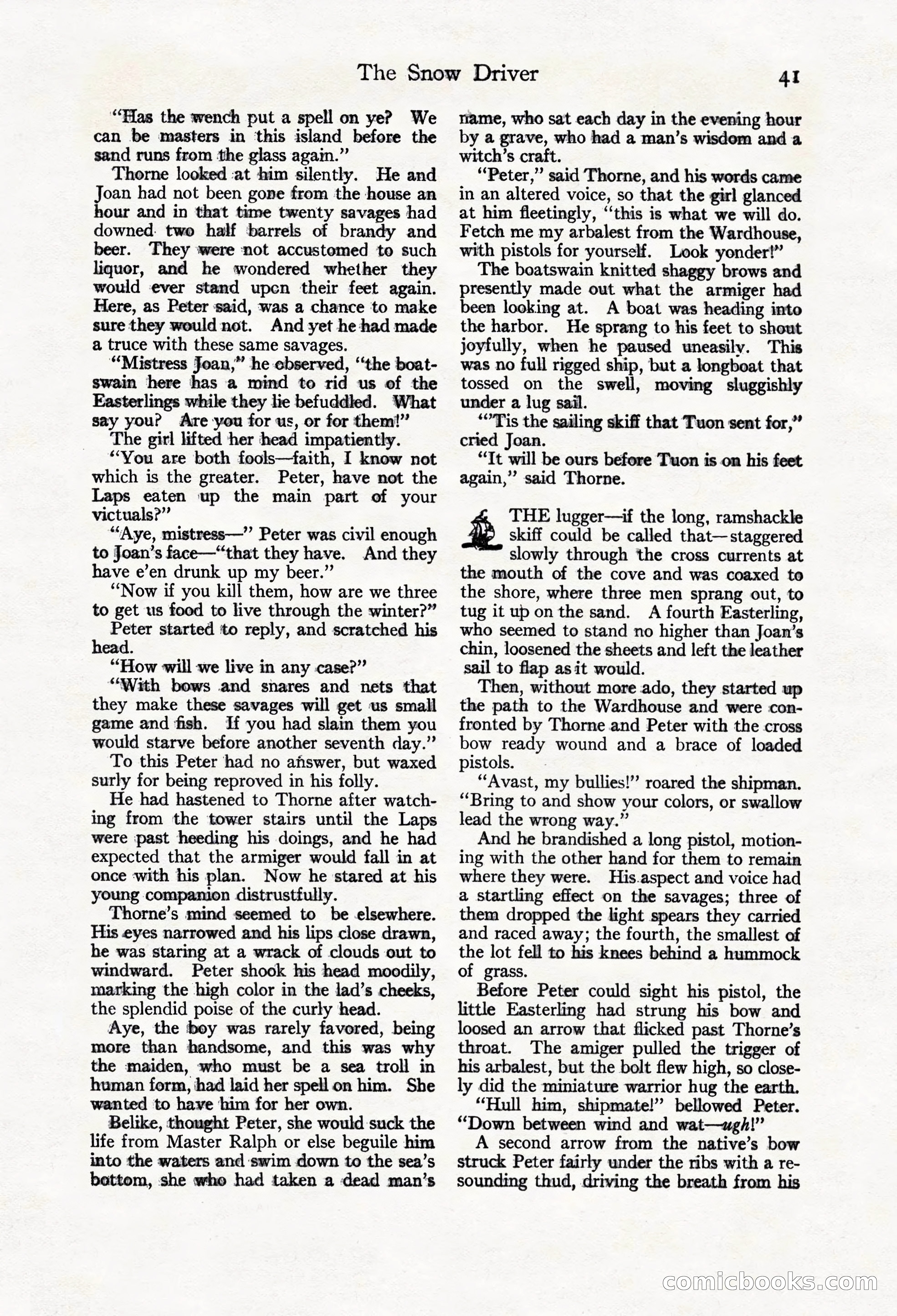 Adventure Magazine Cover, March 20, 1925 — page 59 of 212