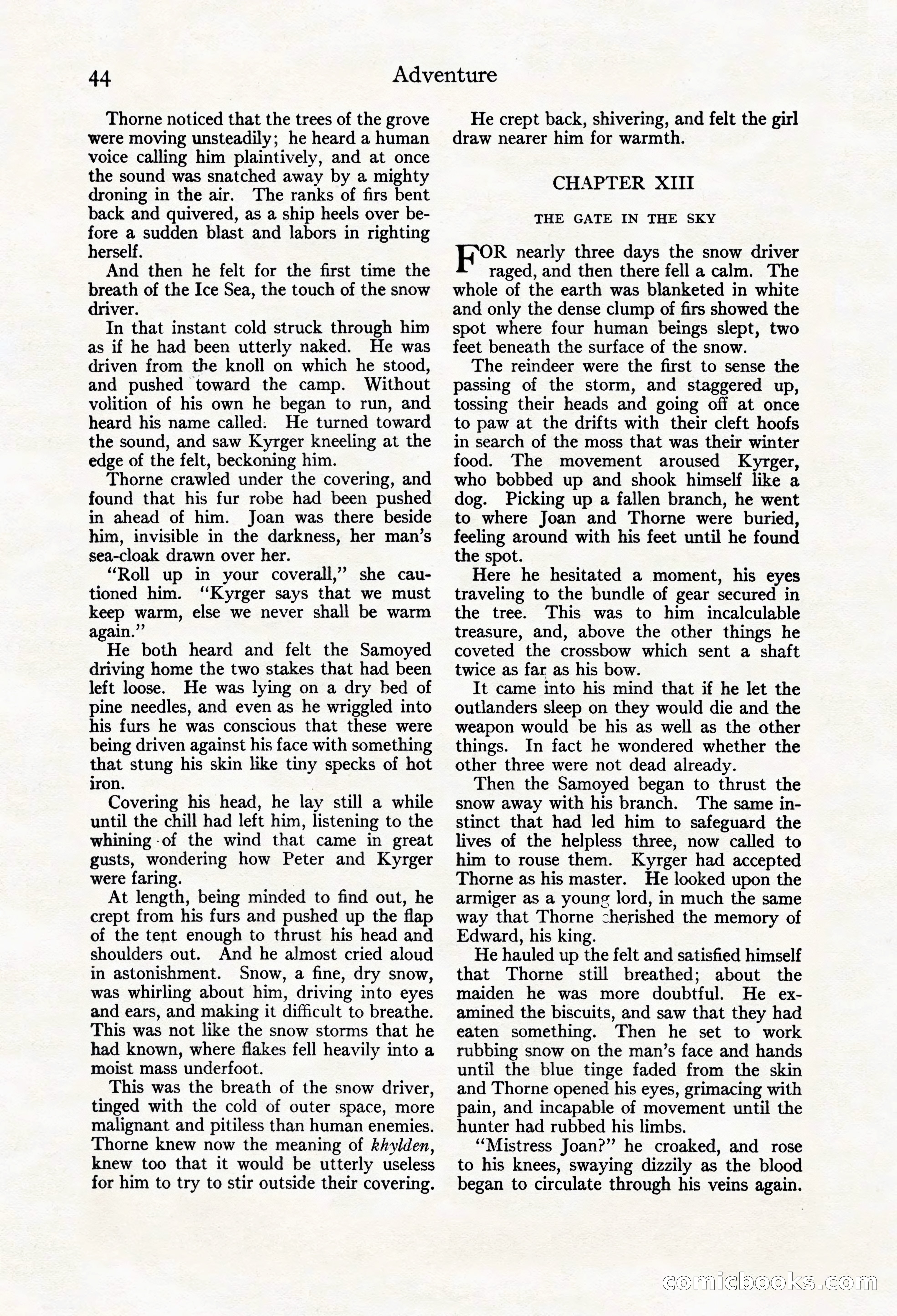 Adventure Magazine Cover, March 20, 1925 — page 62 of 212