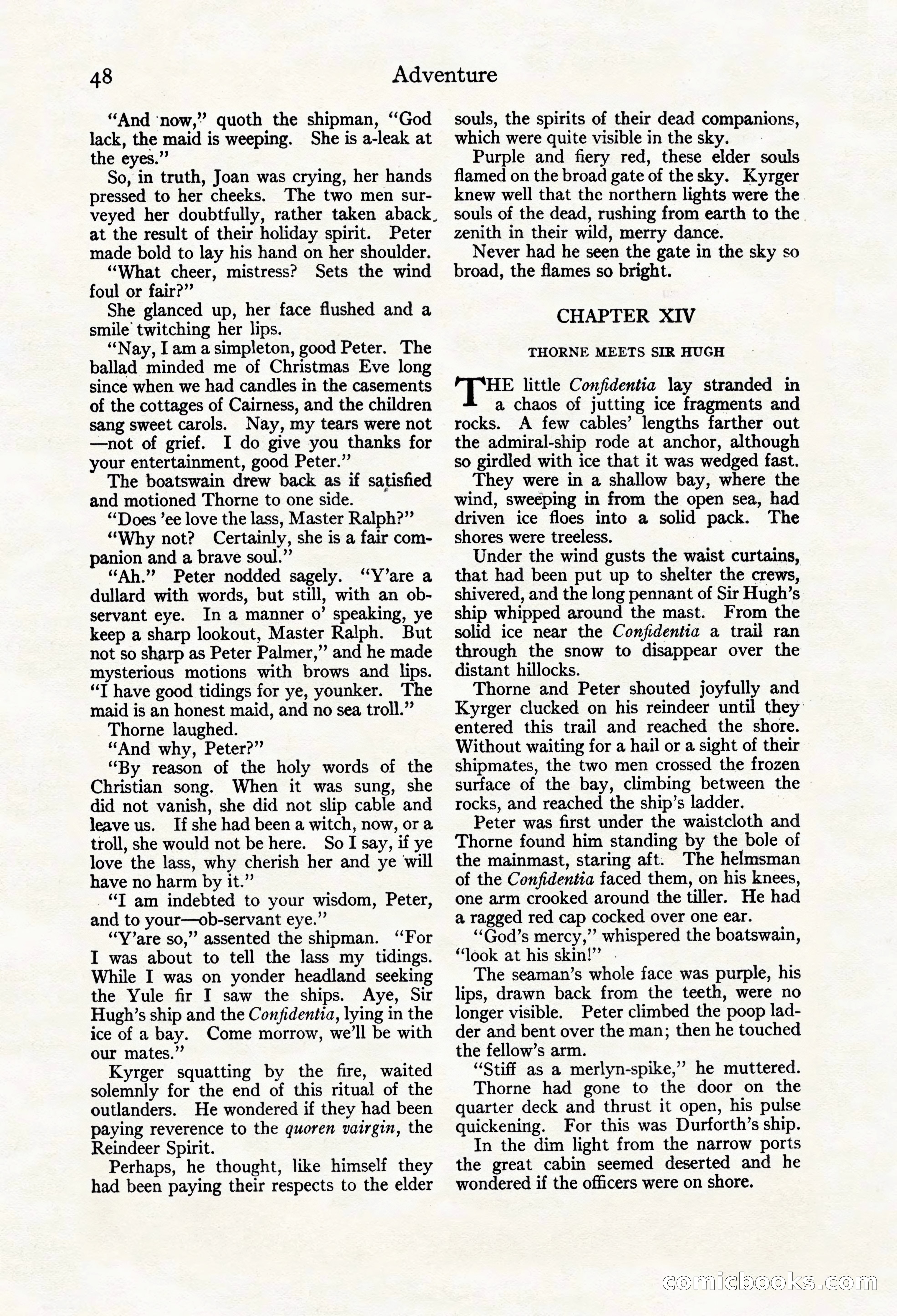 Adventure Magazine Cover, March 20, 1925 — page 66 of 212