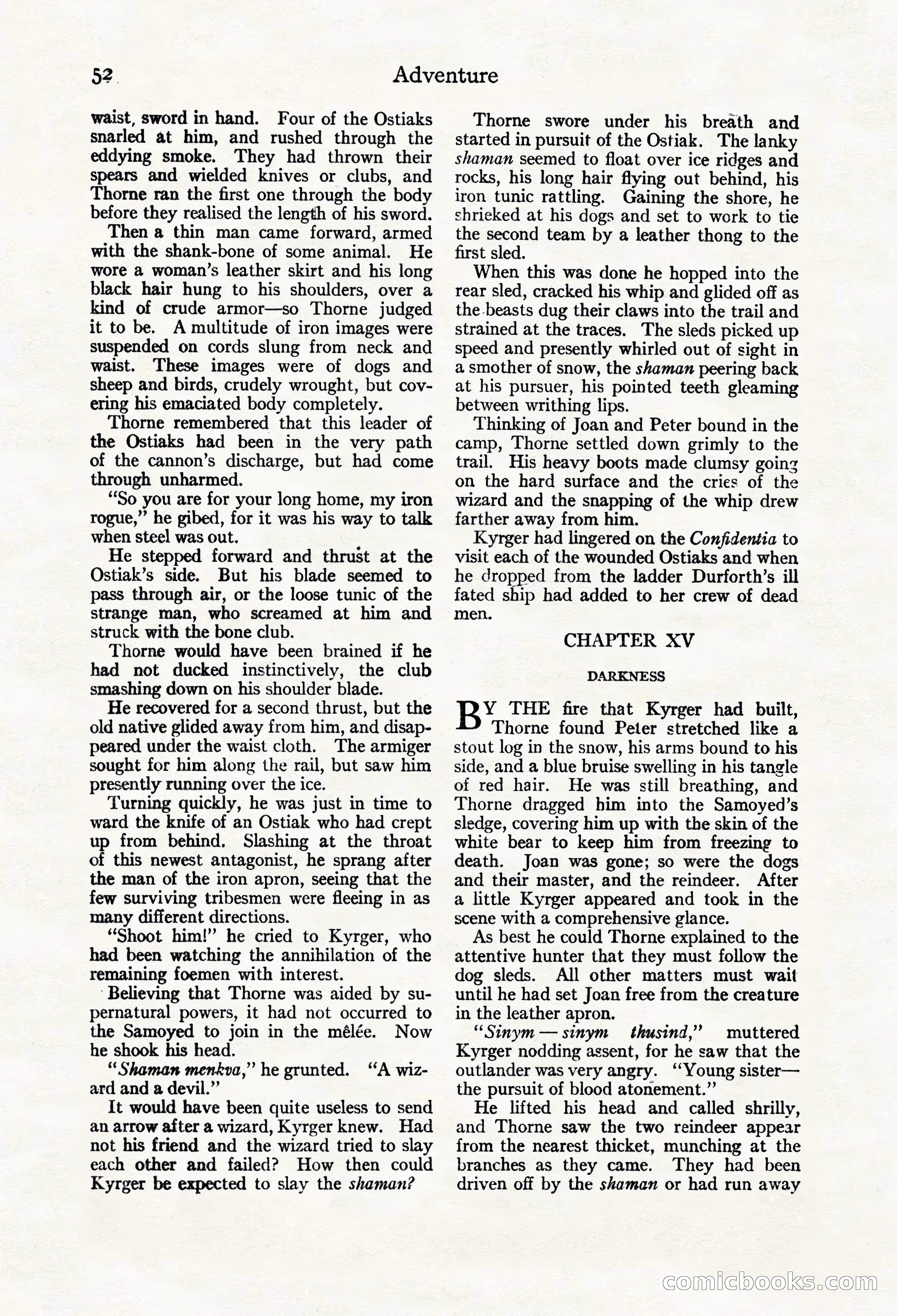 Adventure Magazine Cover, March 20, 1925 — page 70 of 212