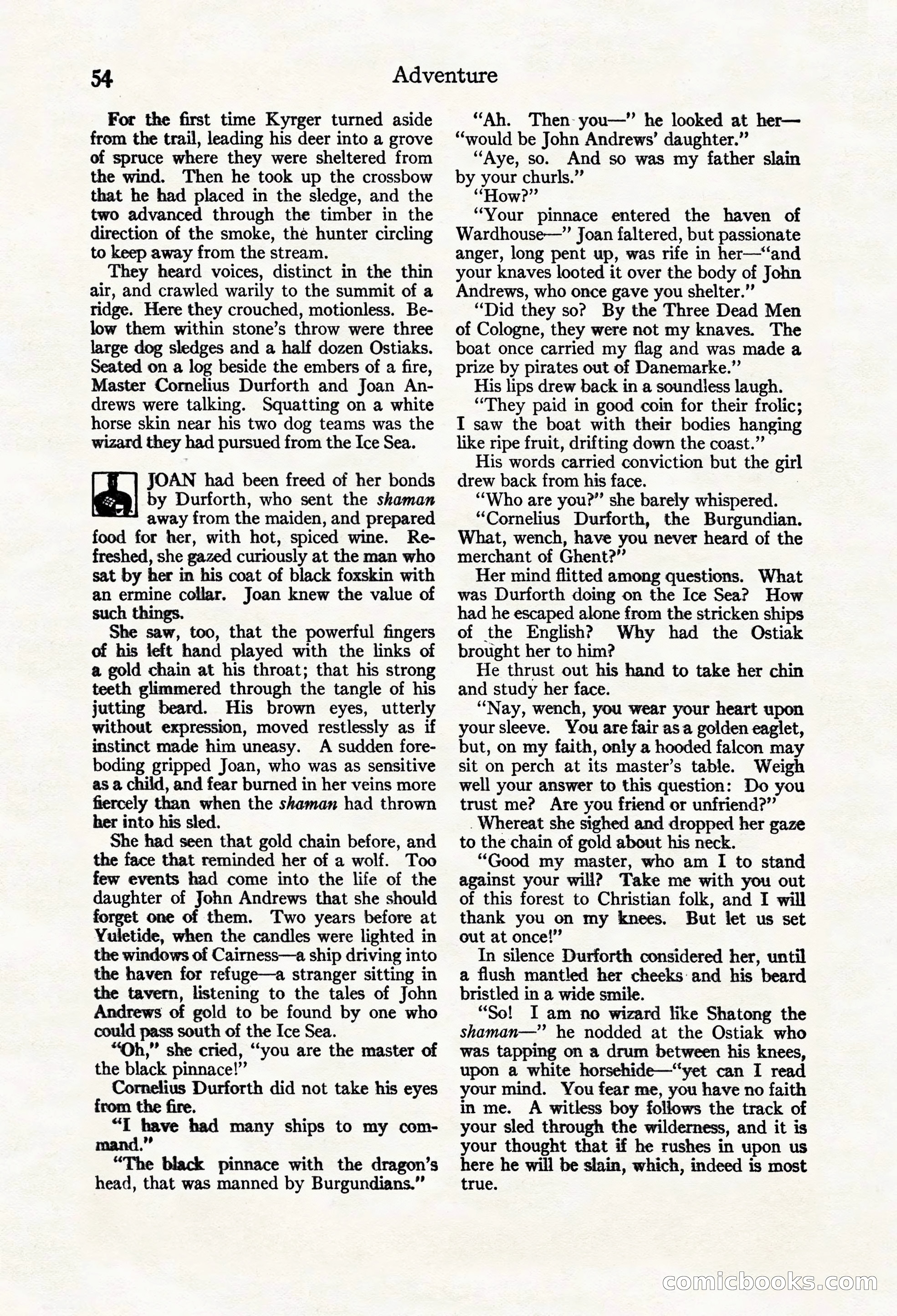 Adventure Magazine Cover, March 20, 1925 — page 72 of 212