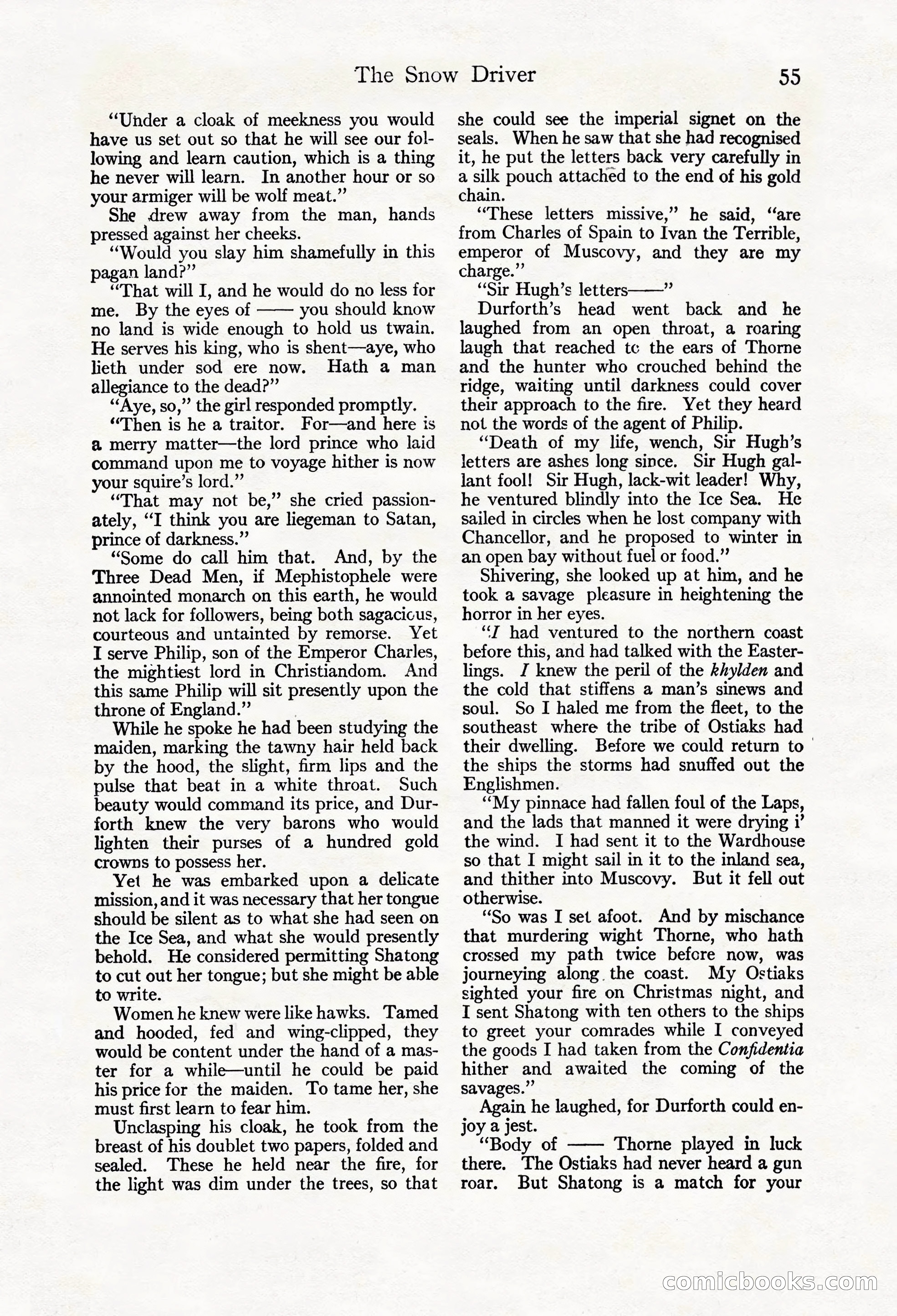 Adventure Magazine Cover, March 20, 1925 — page 73 of 212