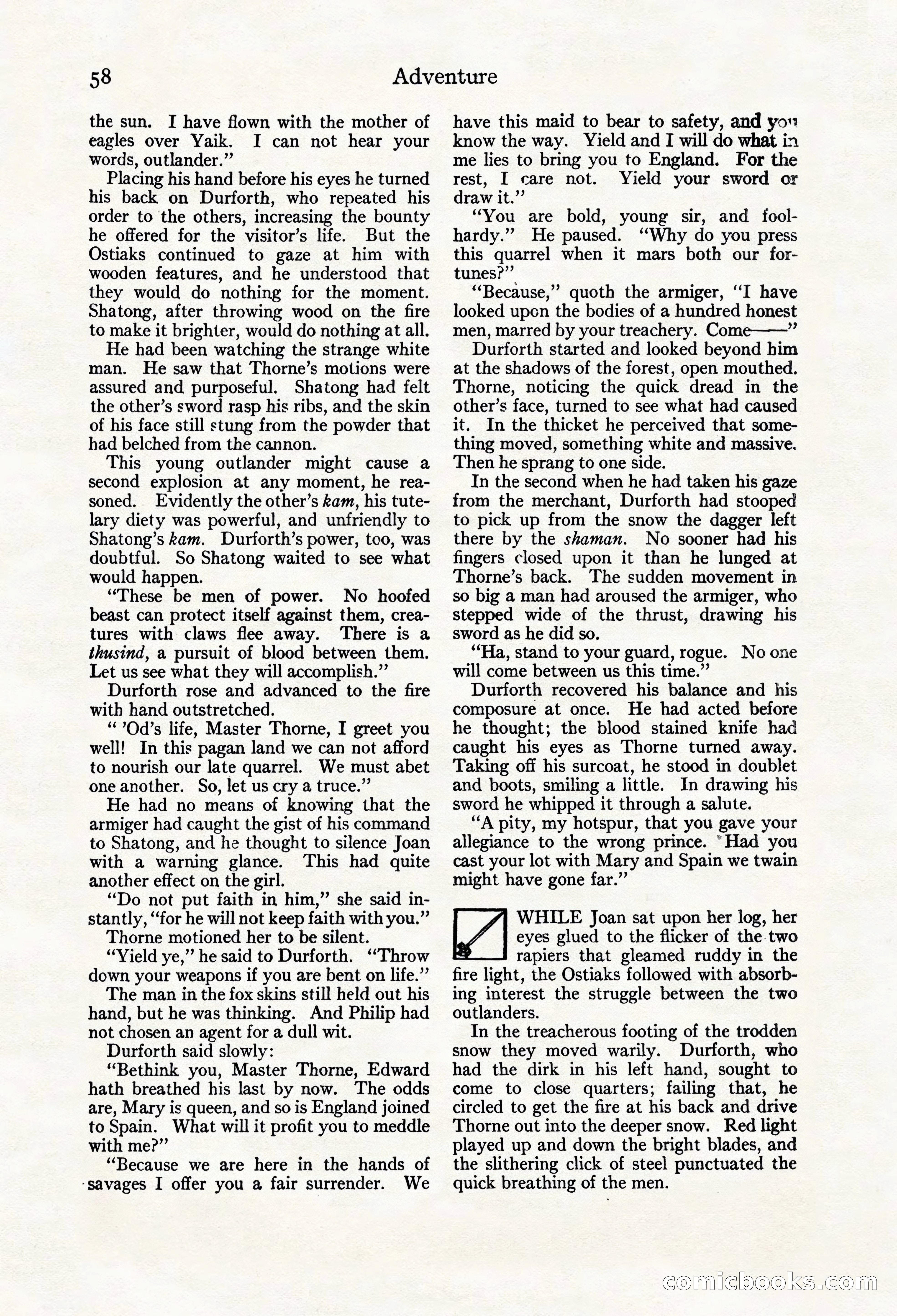 Adventure Magazine Cover, March 20, 1925 — page 76 of 212