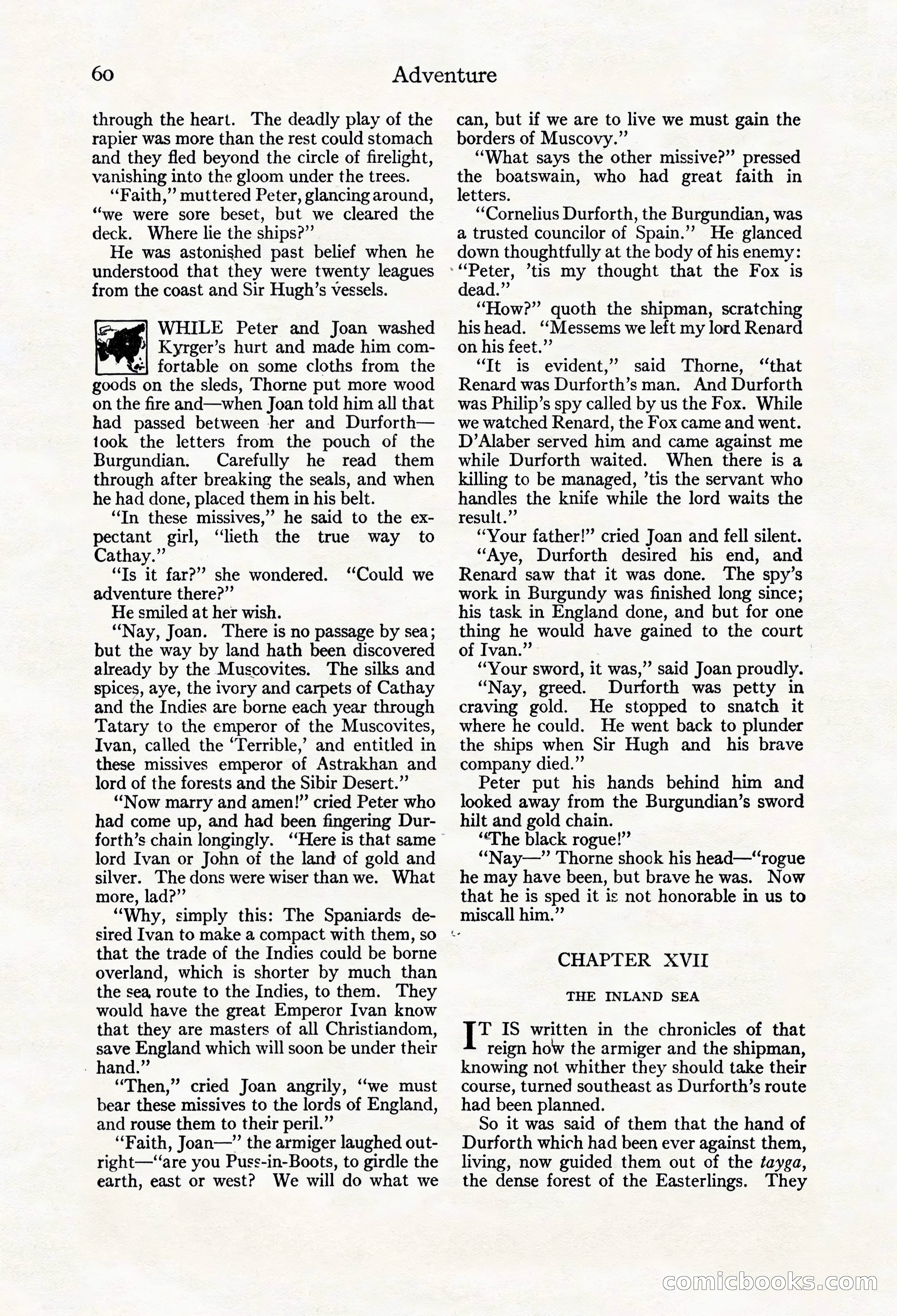 Adventure Magazine Cover, March 20, 1925 — page 78 of 212