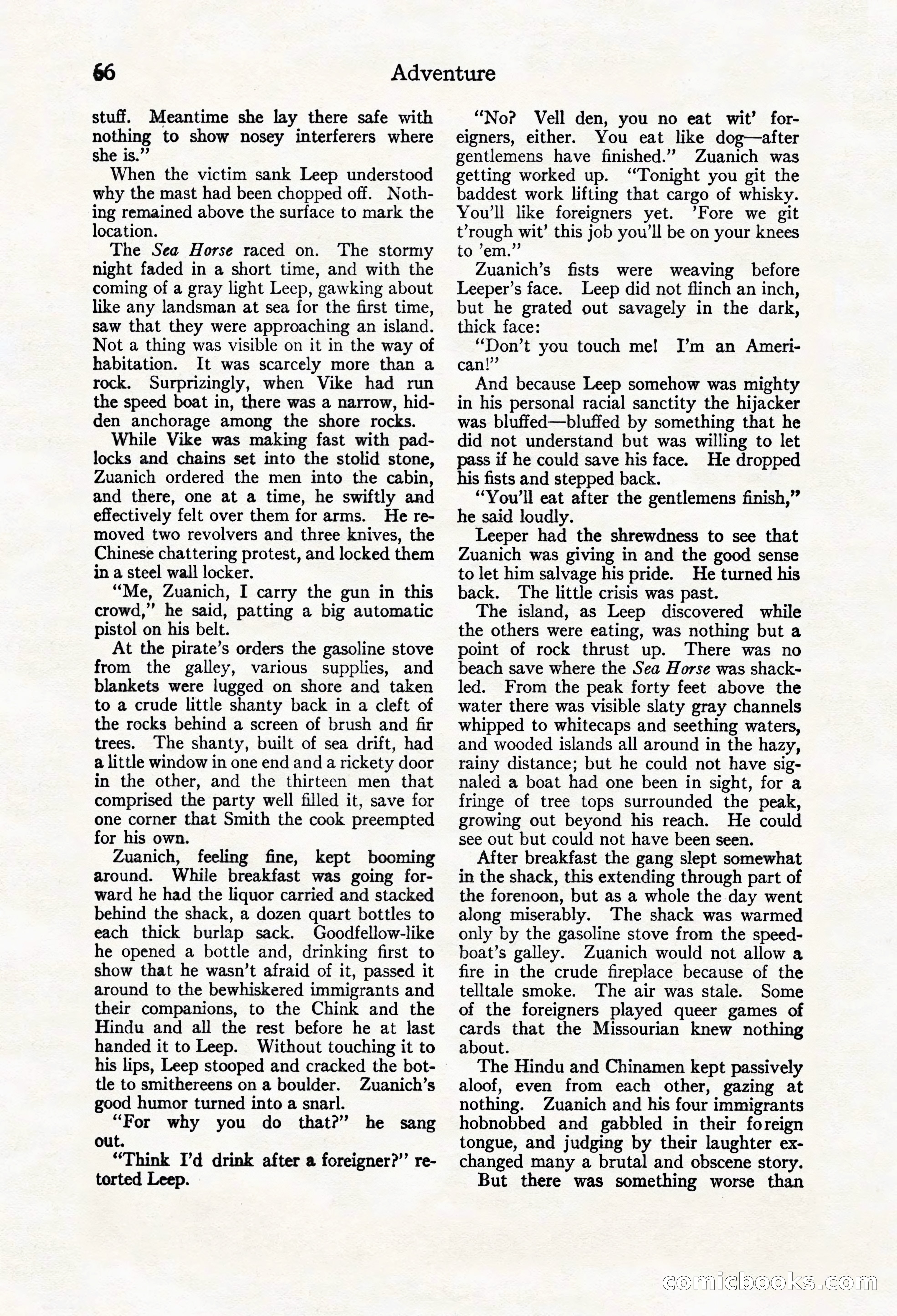 Adventure Magazine Cover, March 20, 1925 — page 84 of 212
