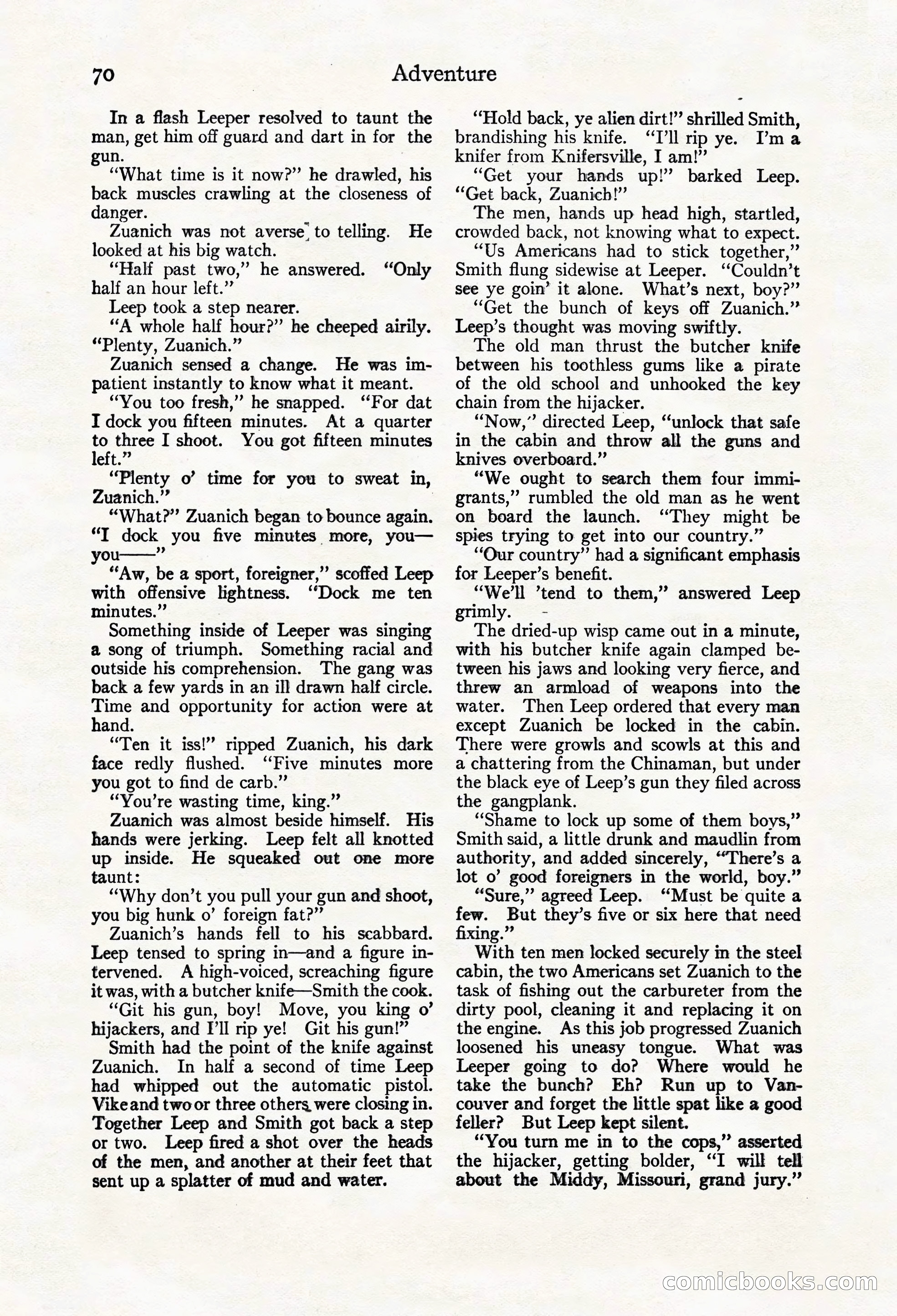 Adventure Magazine Cover, March 20, 1925 — page 88 of 212