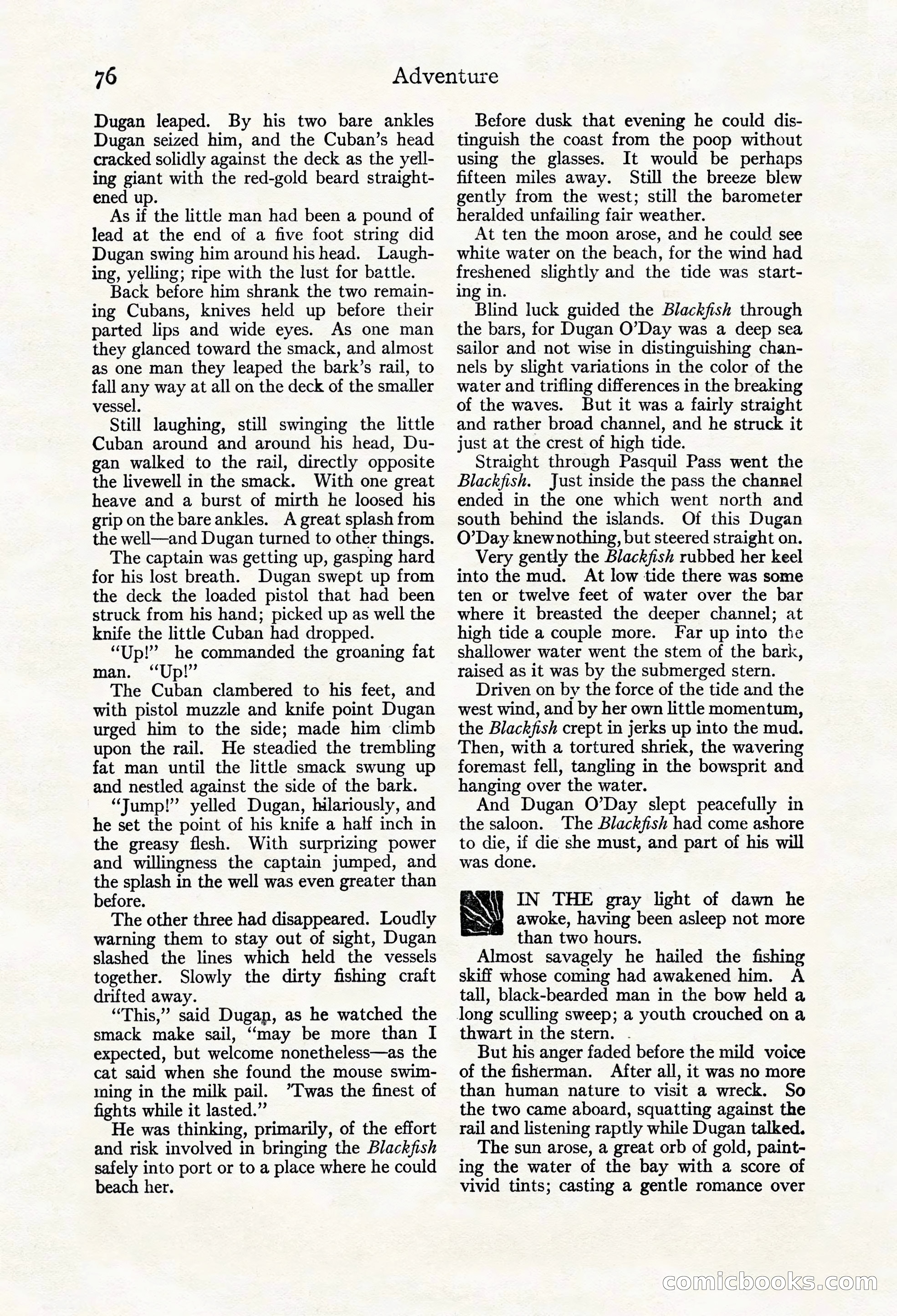 Adventure Magazine Cover, March 20, 1925 — page 94 of 212