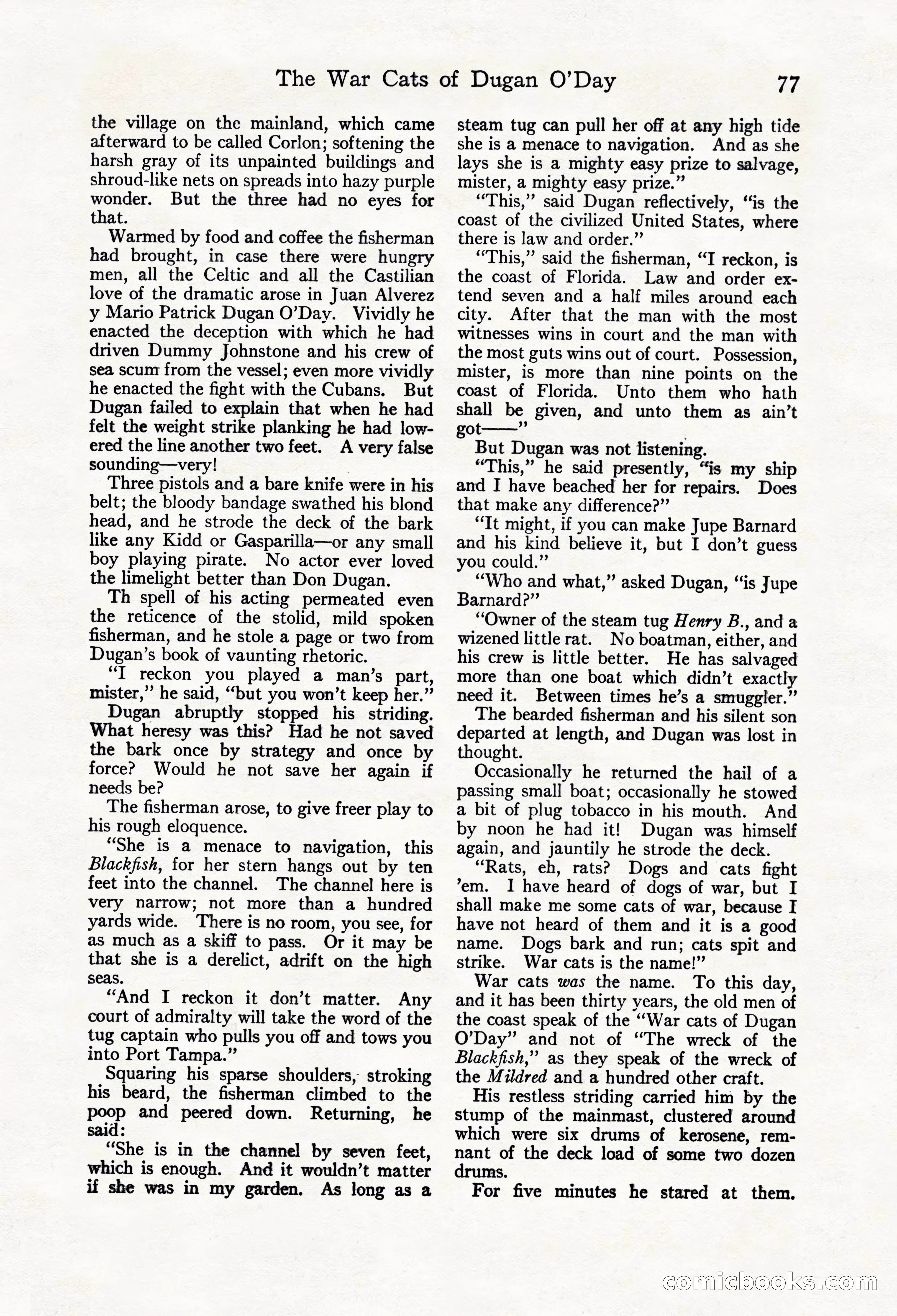 Adventure Magazine Cover, March 20, 1925 — page 95 of 212