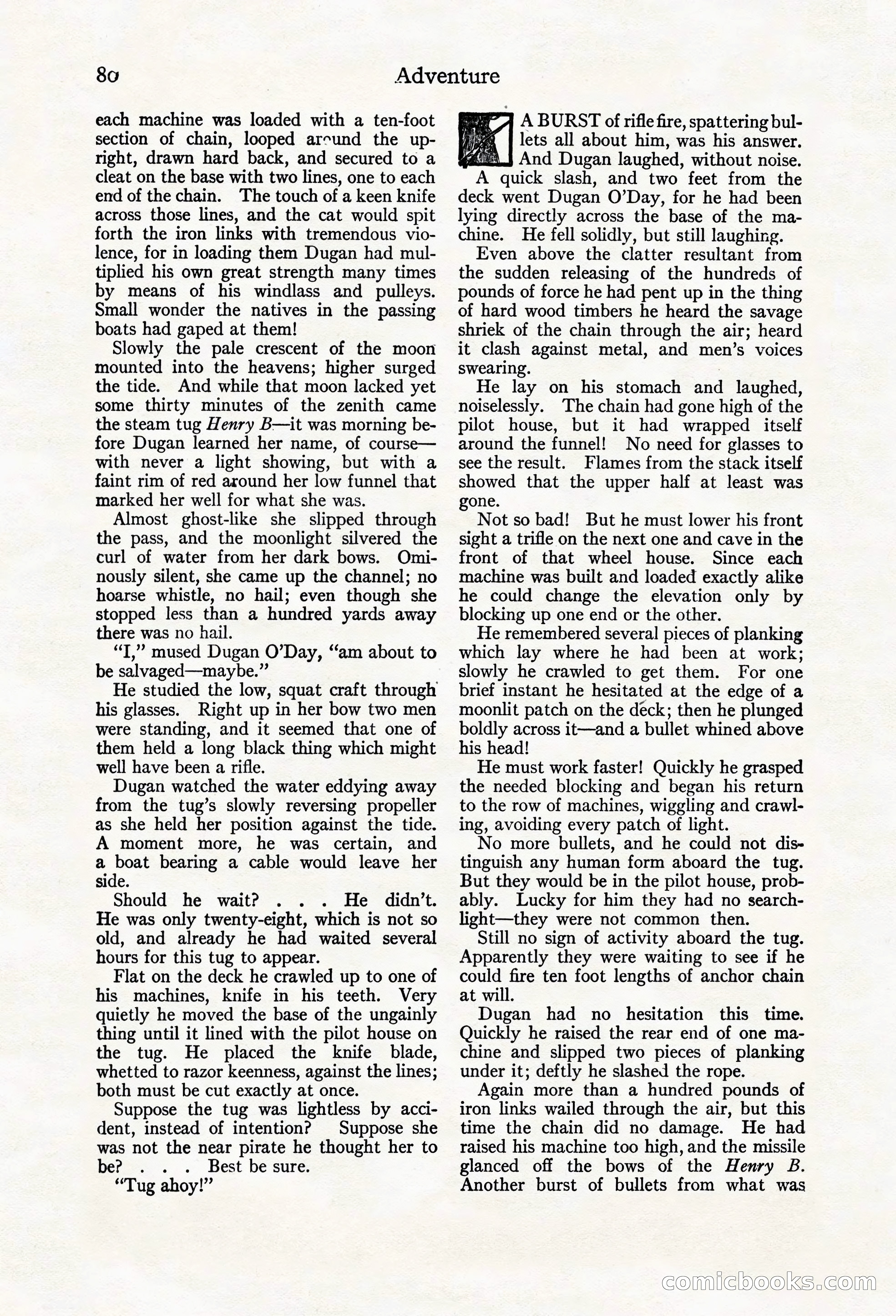 Adventure Magazine Cover, March 20, 1925 — page 98 of 212