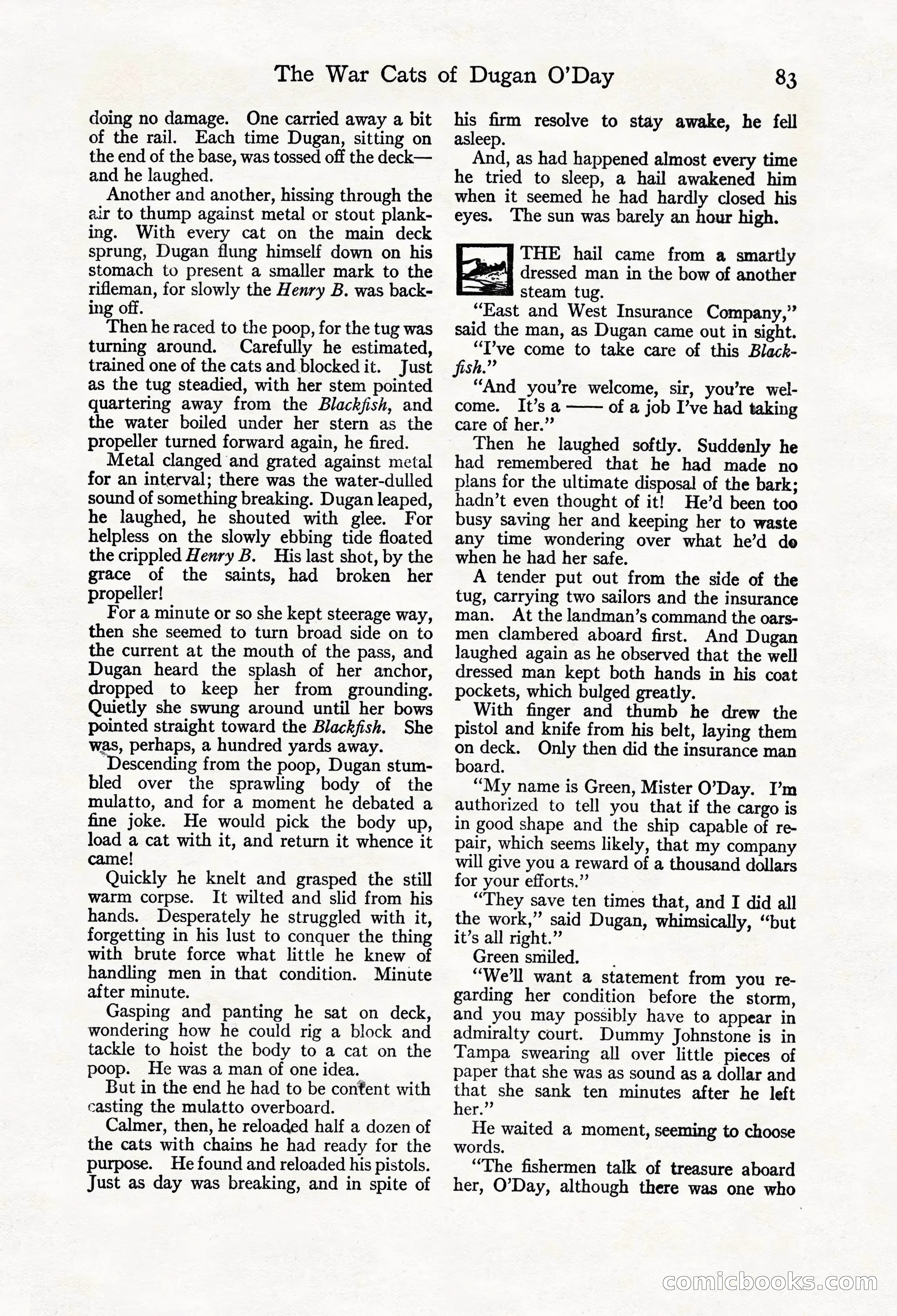 Adventure Magazine Cover, March 20, 1925 — page 101 of 212