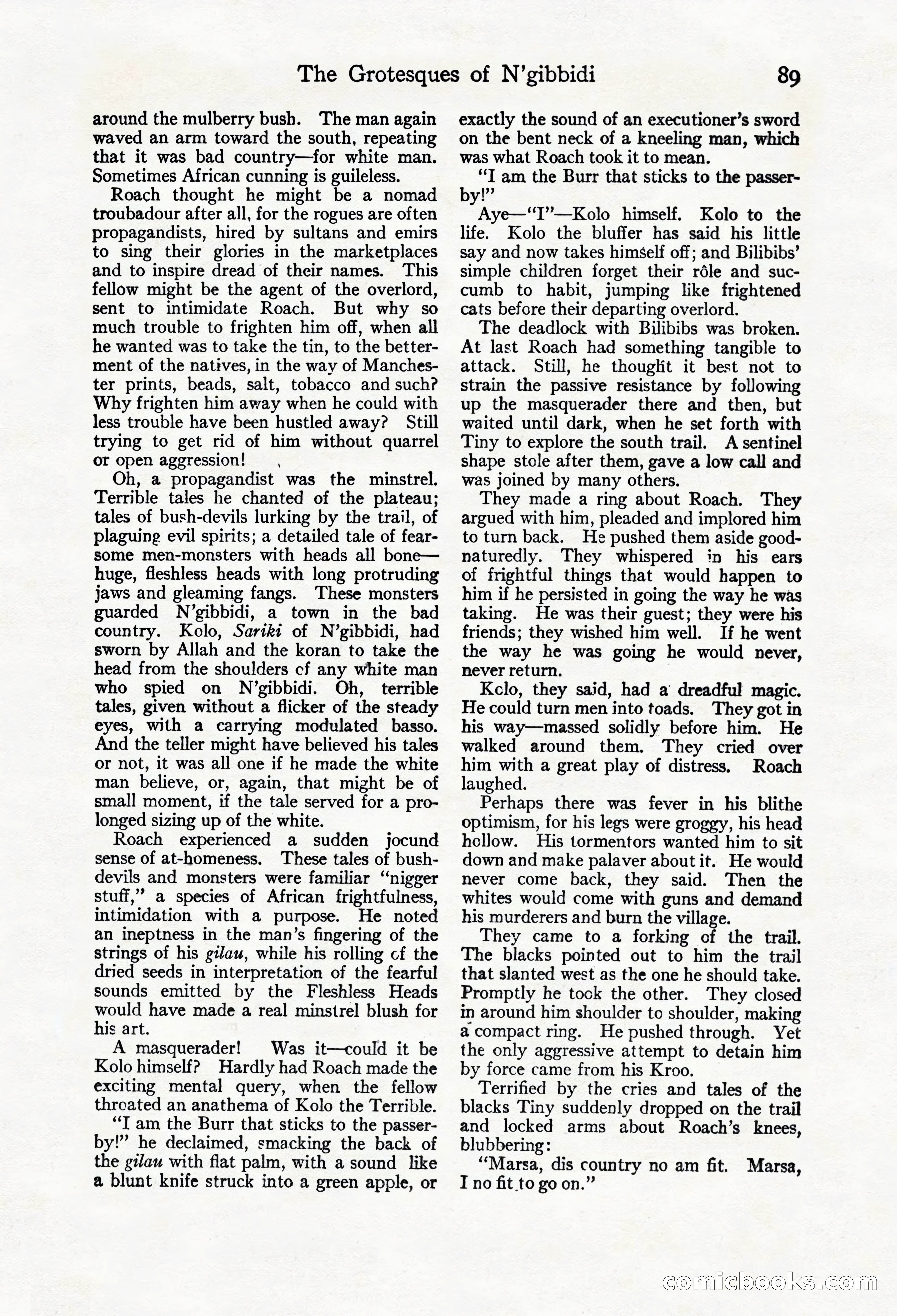 Adventure Magazine Cover, March 20, 1925 — page 107 of 212
