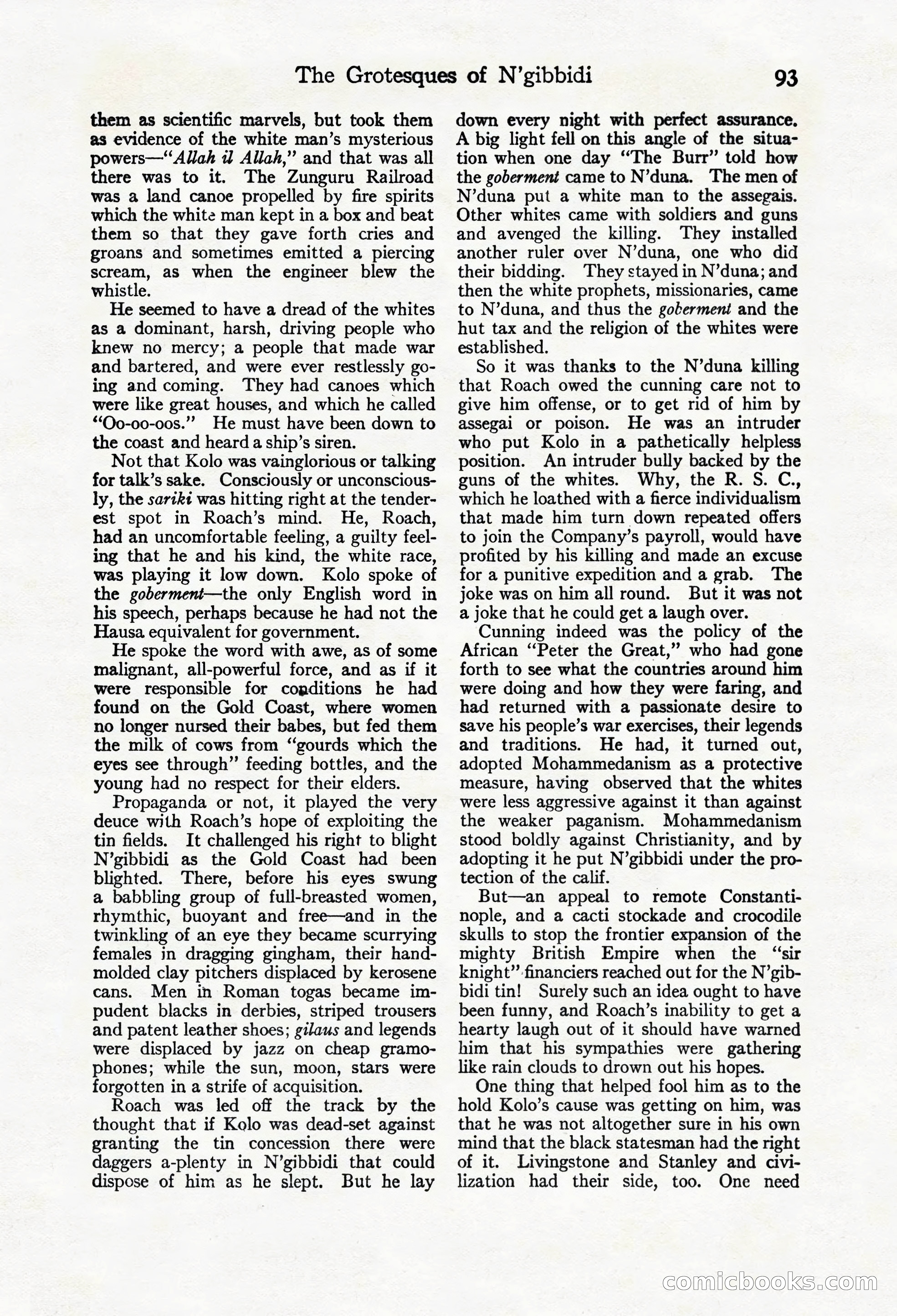Adventure Magazine Cover, March 20, 1925 — page 111 of 212