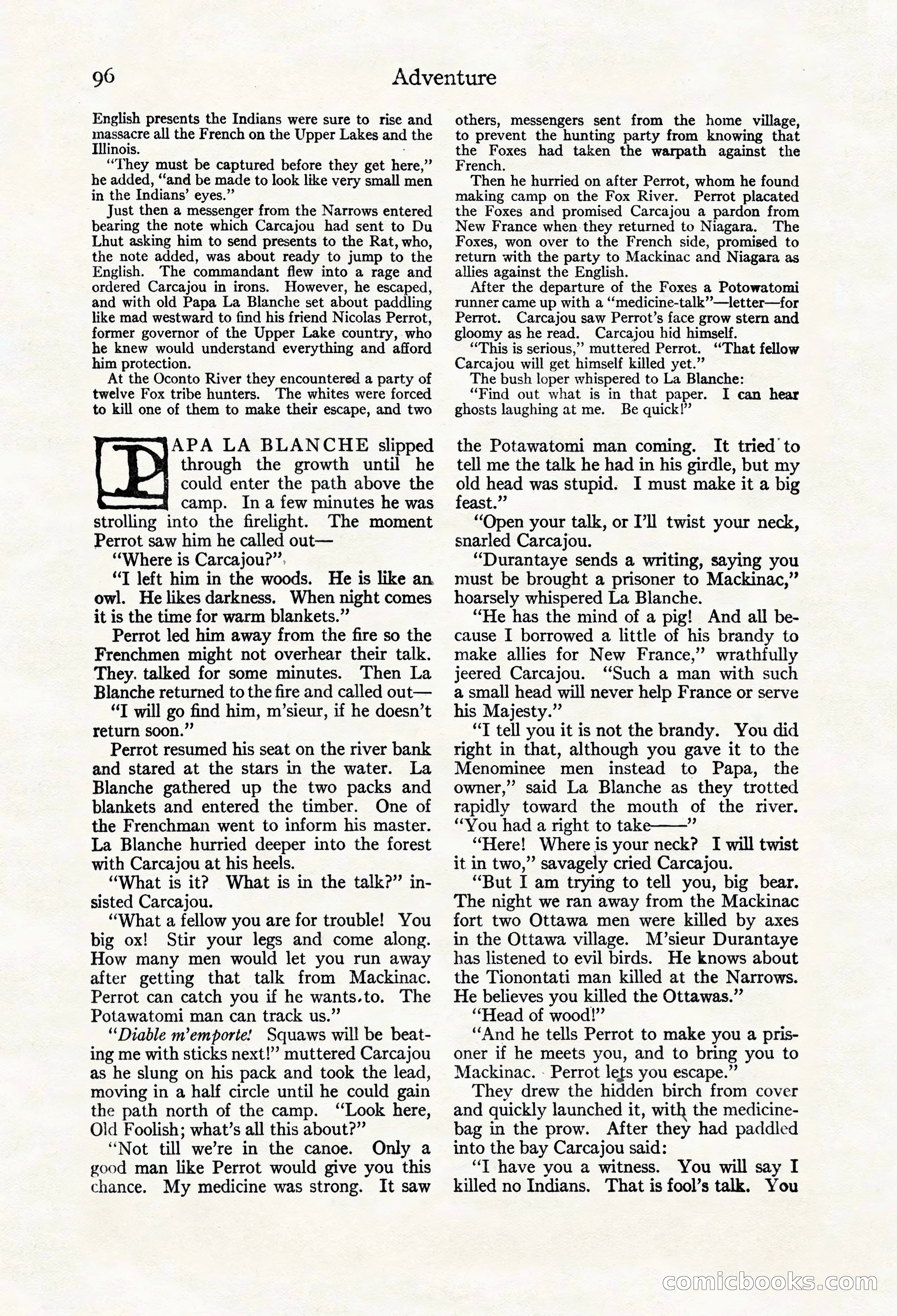 Adventure Magazine Cover, March 20, 1925 — page 114 of 212