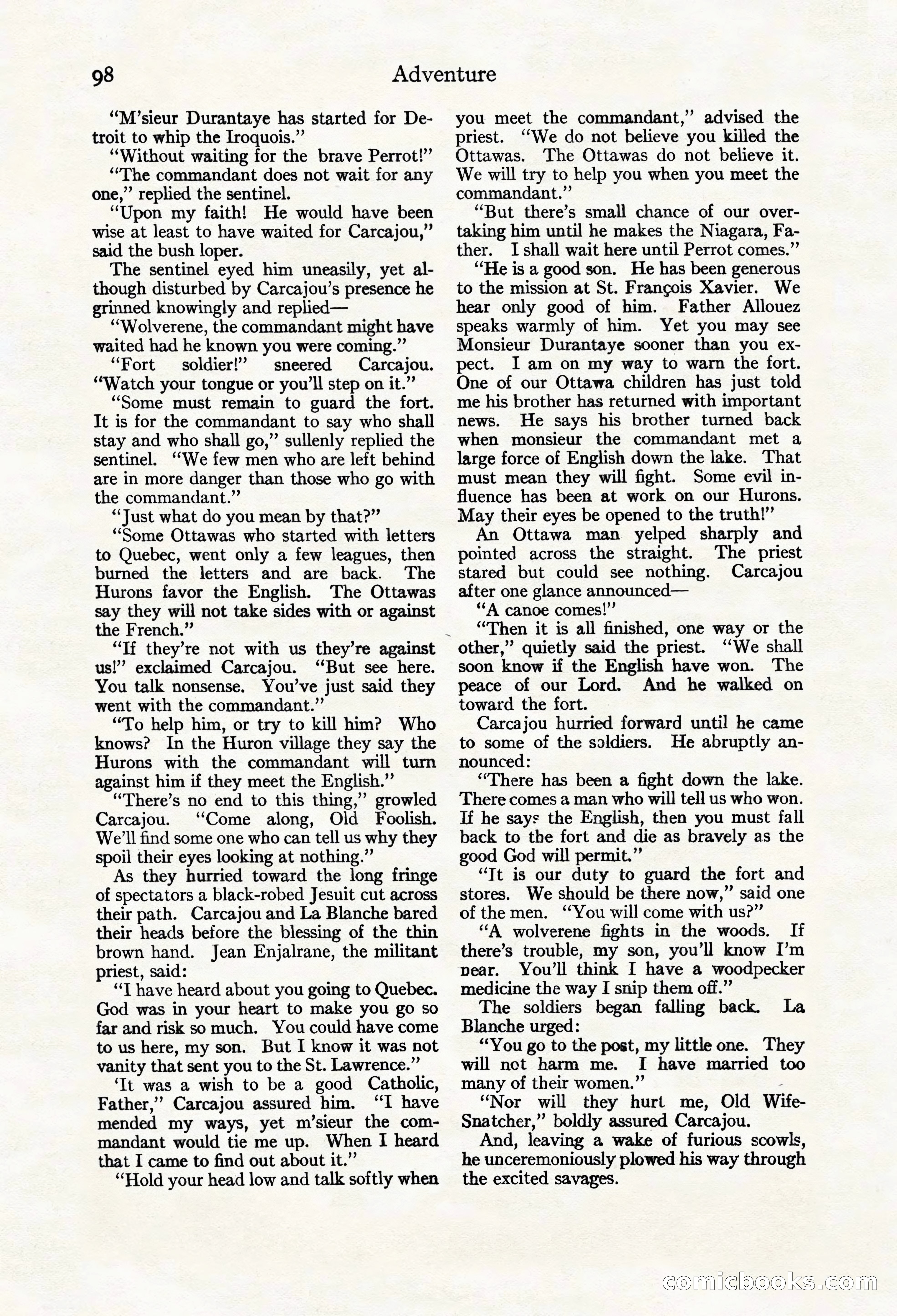 Adventure Magazine Cover, March 20, 1925 — page 116 of 212