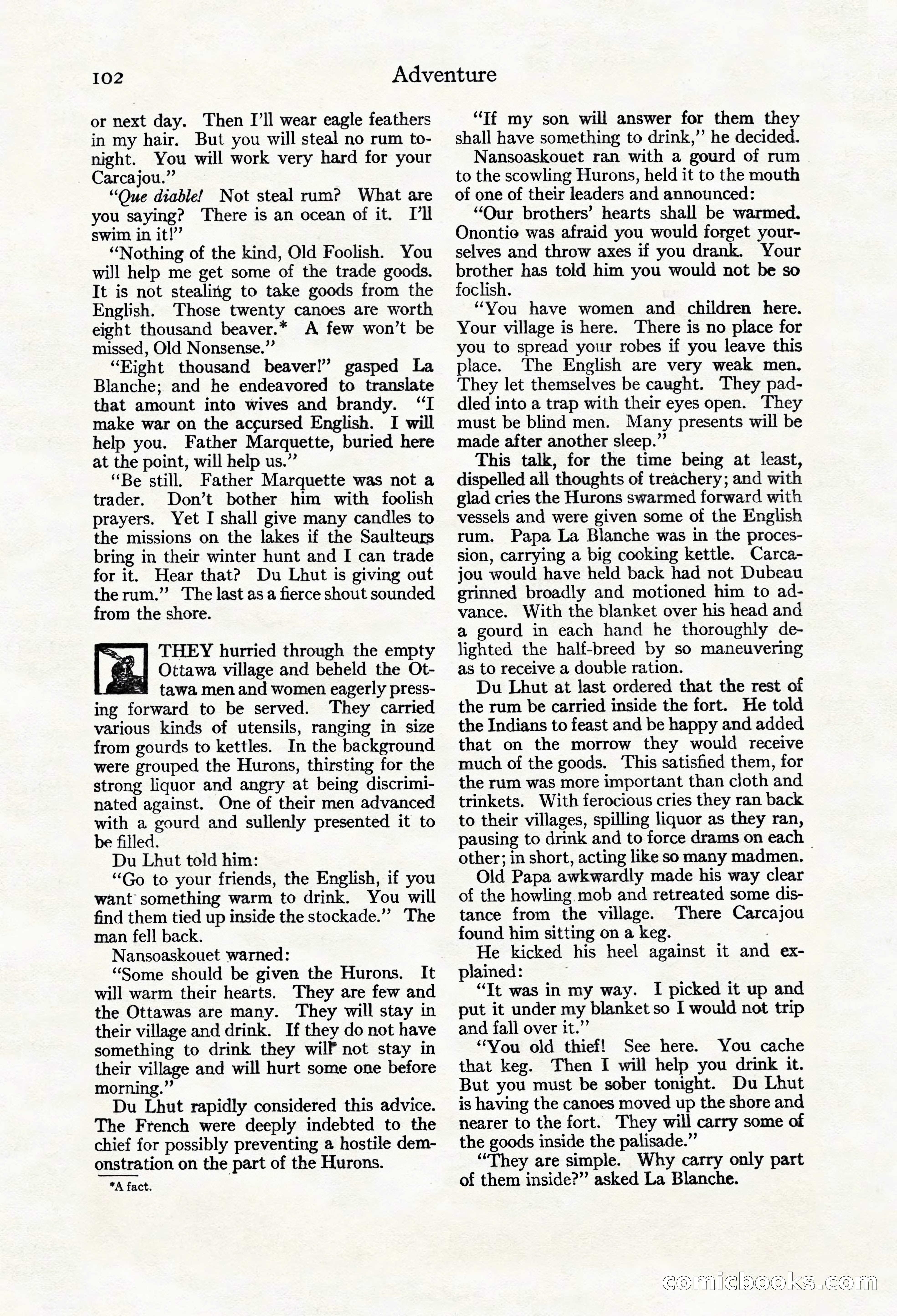 Adventure Magazine Cover, March 20, 1925 — page 120 of 212