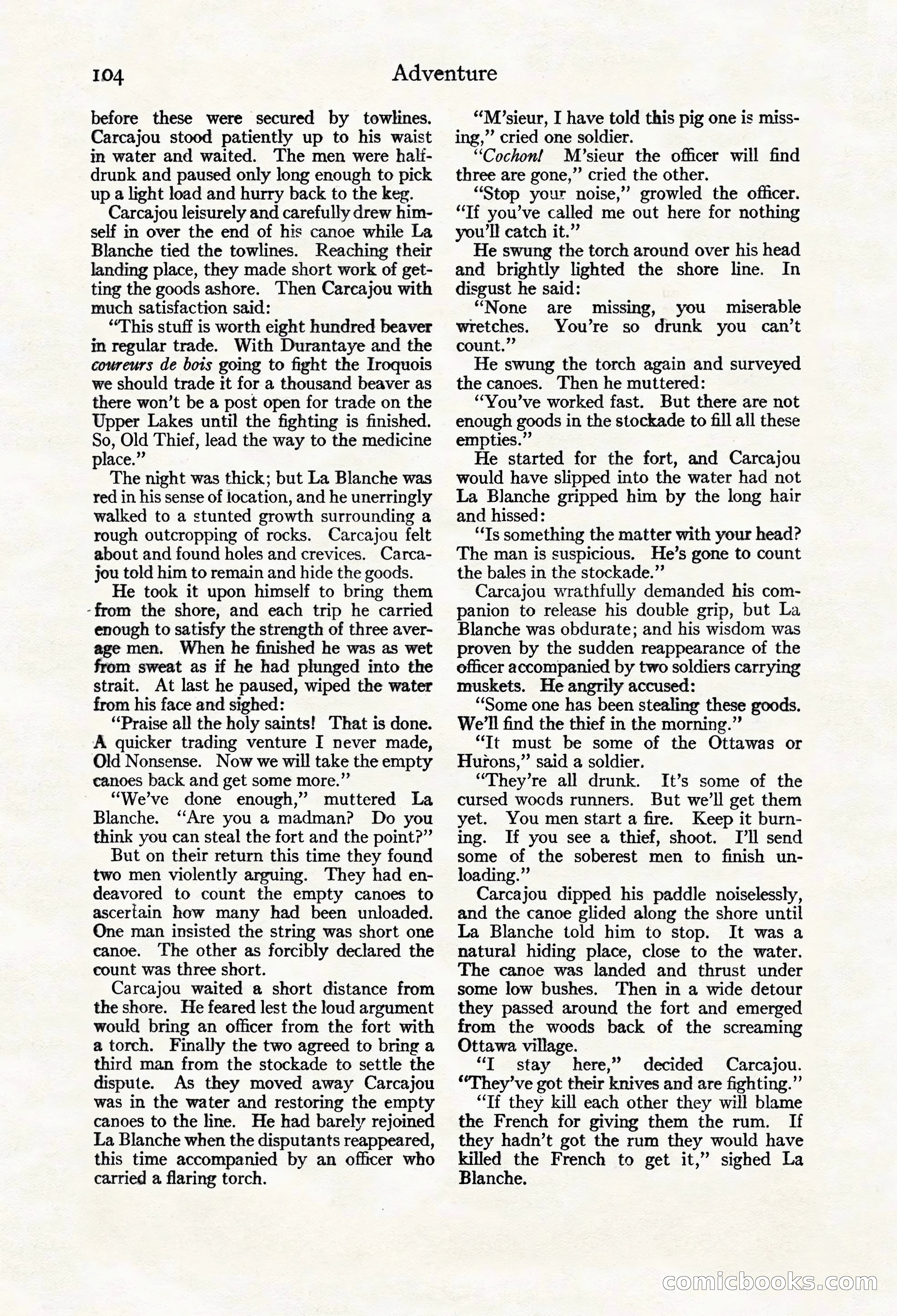Adventure Magazine Cover, March 20, 1925 — page 122 of 212